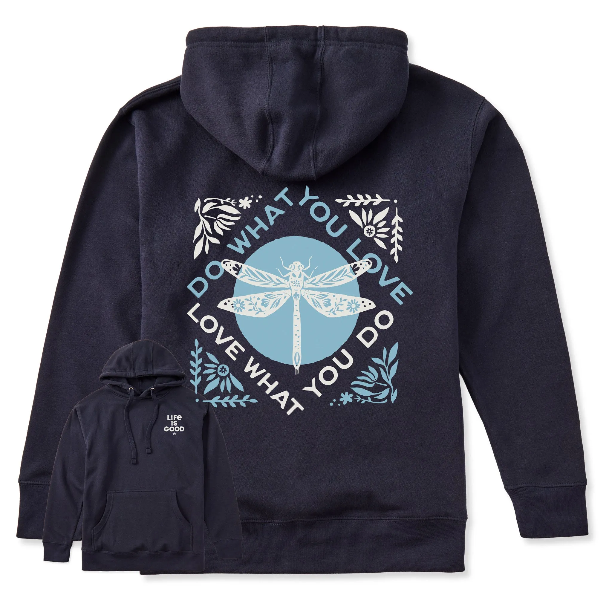 π Adult Unisex Do What You Love Dragonfly Every Wear Hoodie Sweatshirt (100% off) sold by Life is Good product image thumbnail 2