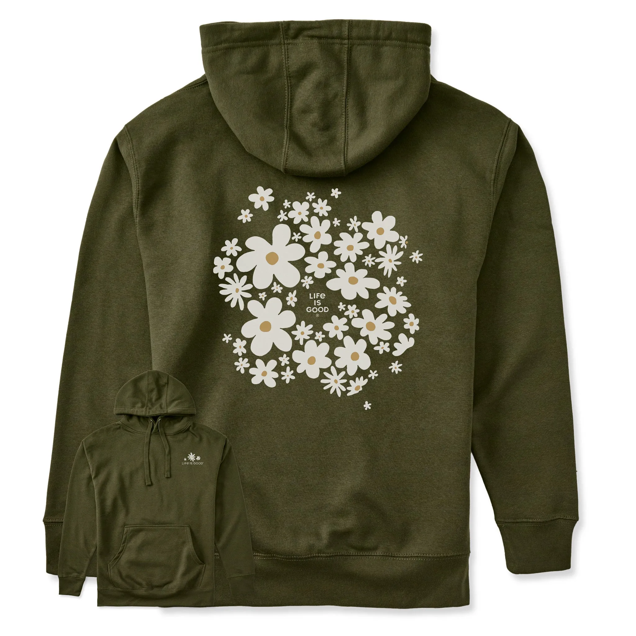 🎁 Adult Unisex Daisy Splash Every Wear Hoodie Sweatshirt (100% off) sold by Life is Good product image thumbnail 3