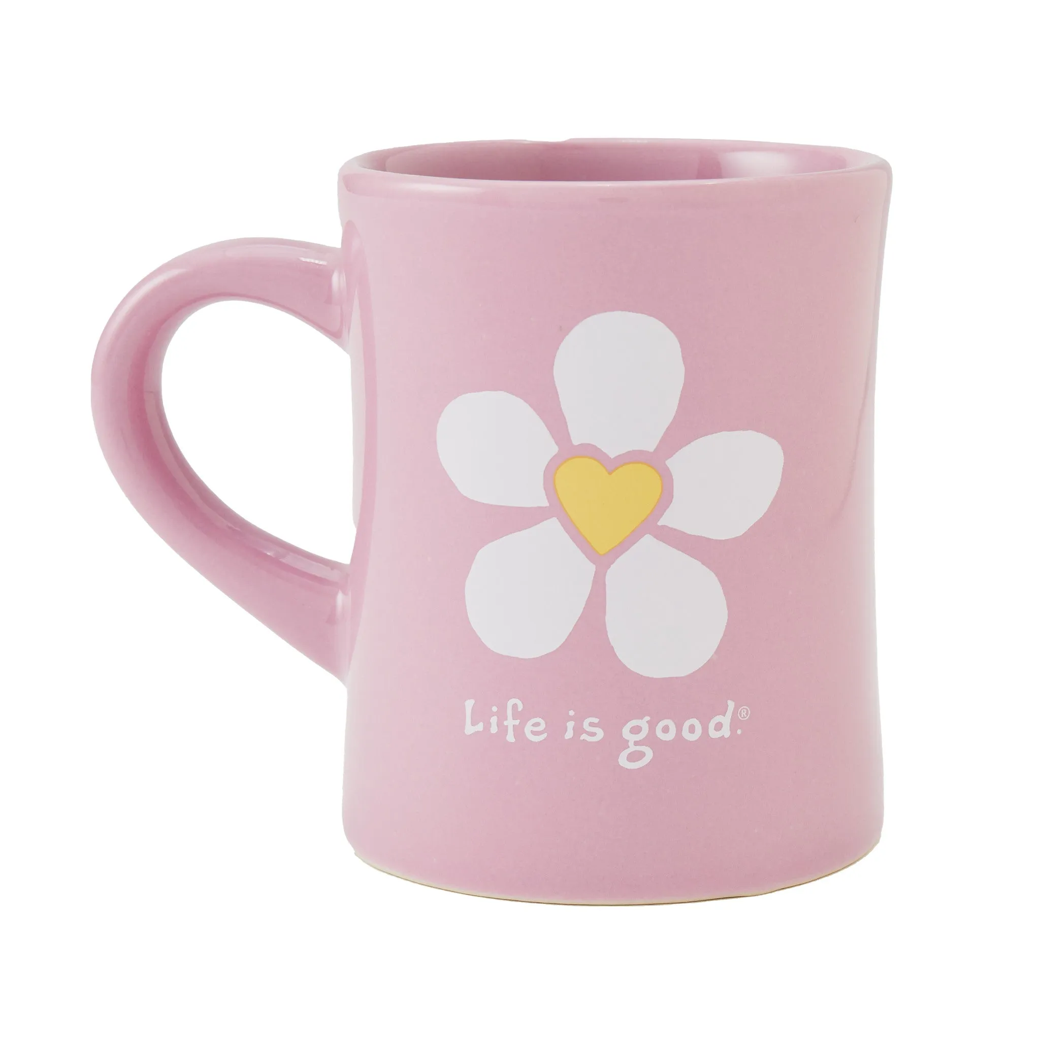 🎁 Adult Unisex Bold Heart Flower Diner Mug (100% off) sold by Life is Good