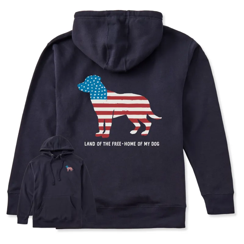 🎁 Adult Unisex Home of My Dog Flag Every Wear Hoodie Sweatshirt (100% off) sold by Life is Good