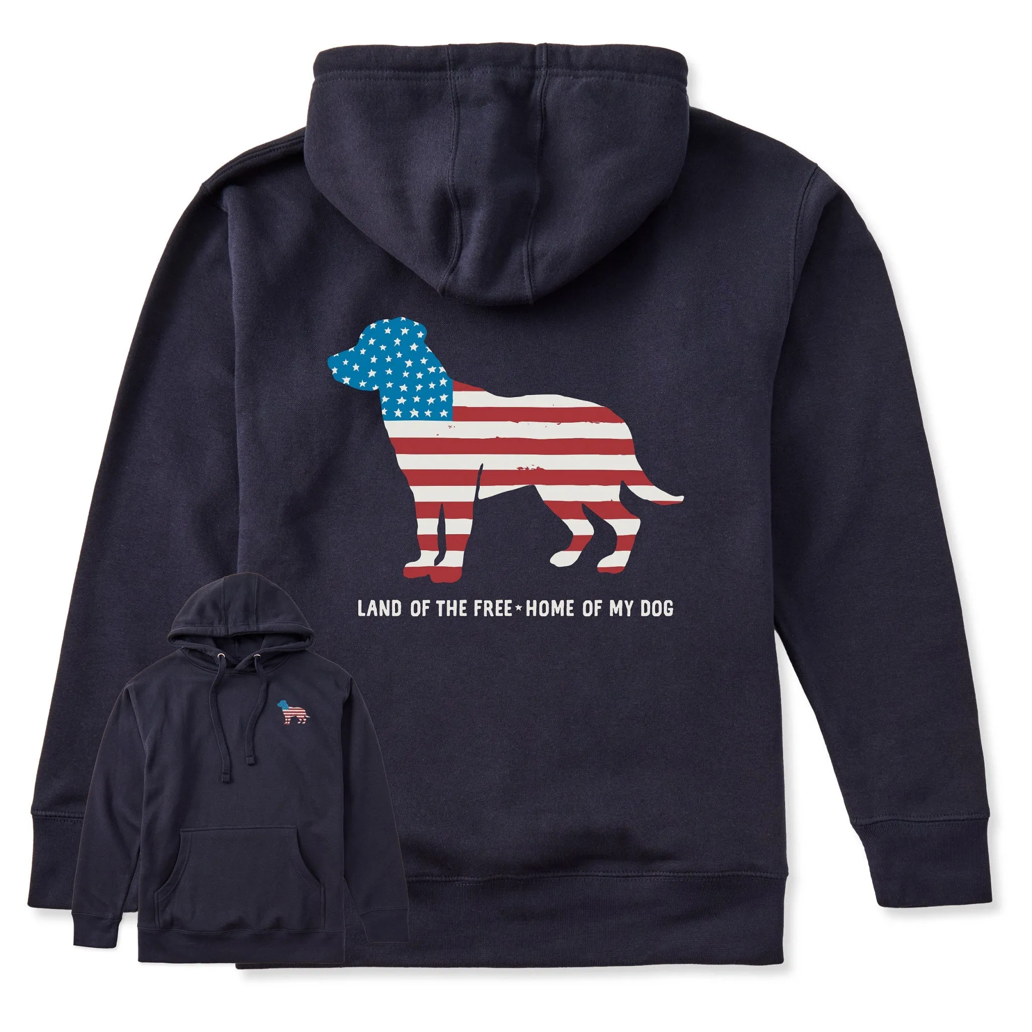 ๐ Adult Unisex Home of My Dog Flag Every Wear Hoodie Sweatshirt (100% off) sold by Life is Good