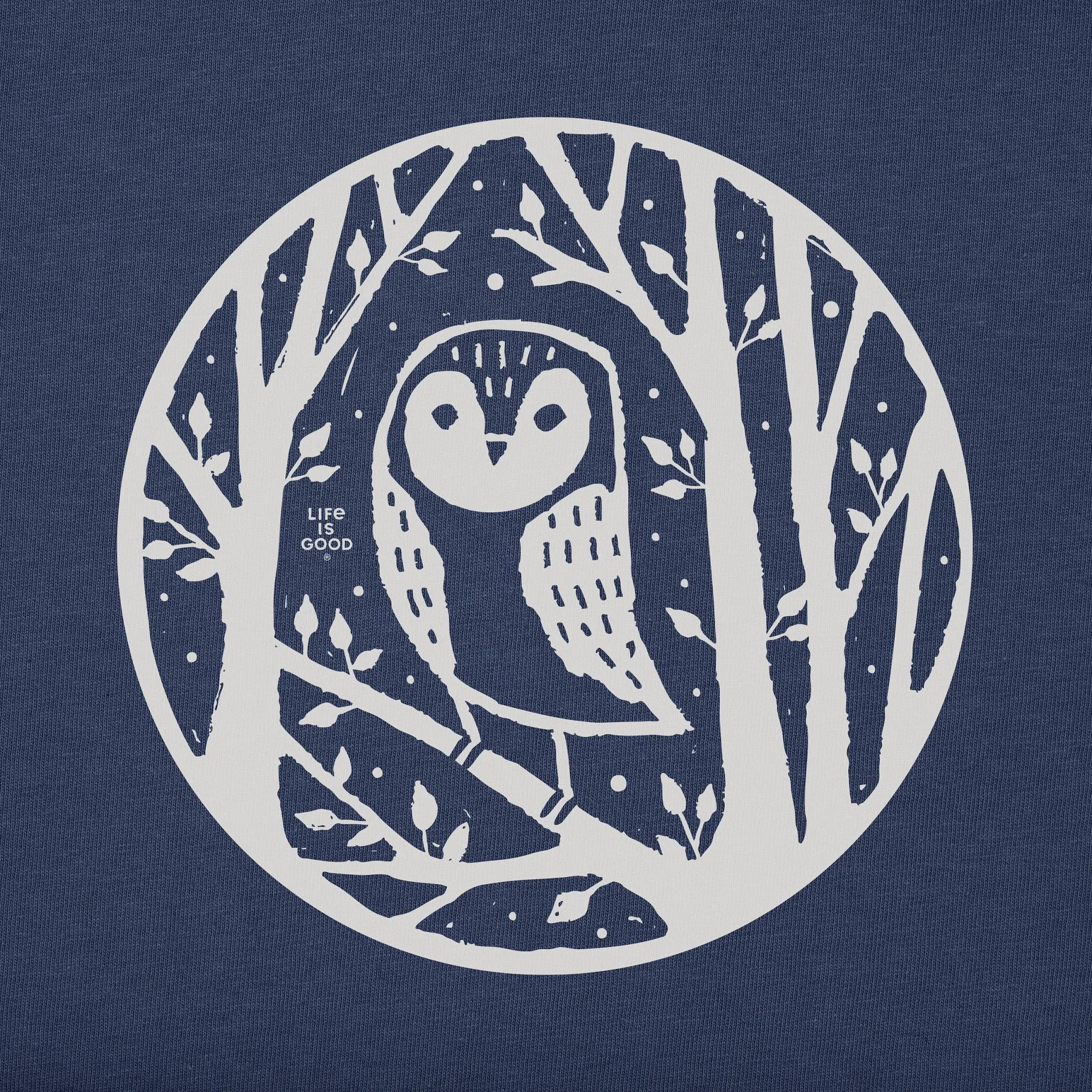 Men's Owl in the Trees Simply True Fleece Hoodie sold by Life is Good product image thumbnail 2