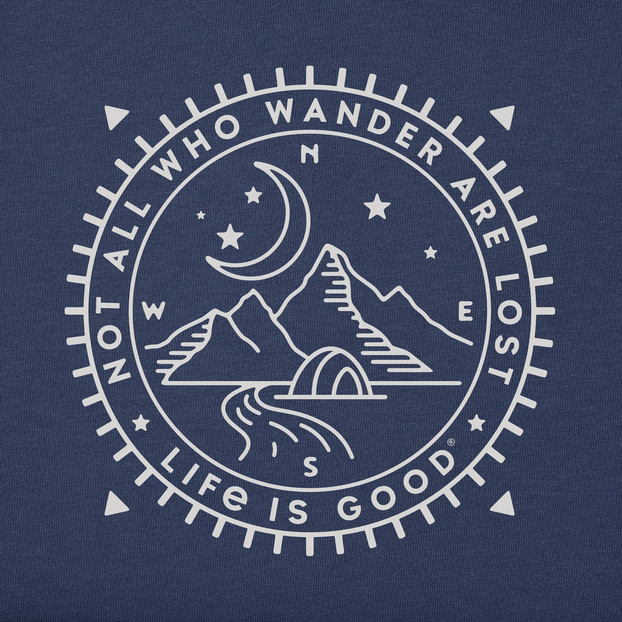 Men's Wander Compass Camp Simply True Fleece Hoodie sold by Life is Good product image thumbnail 2