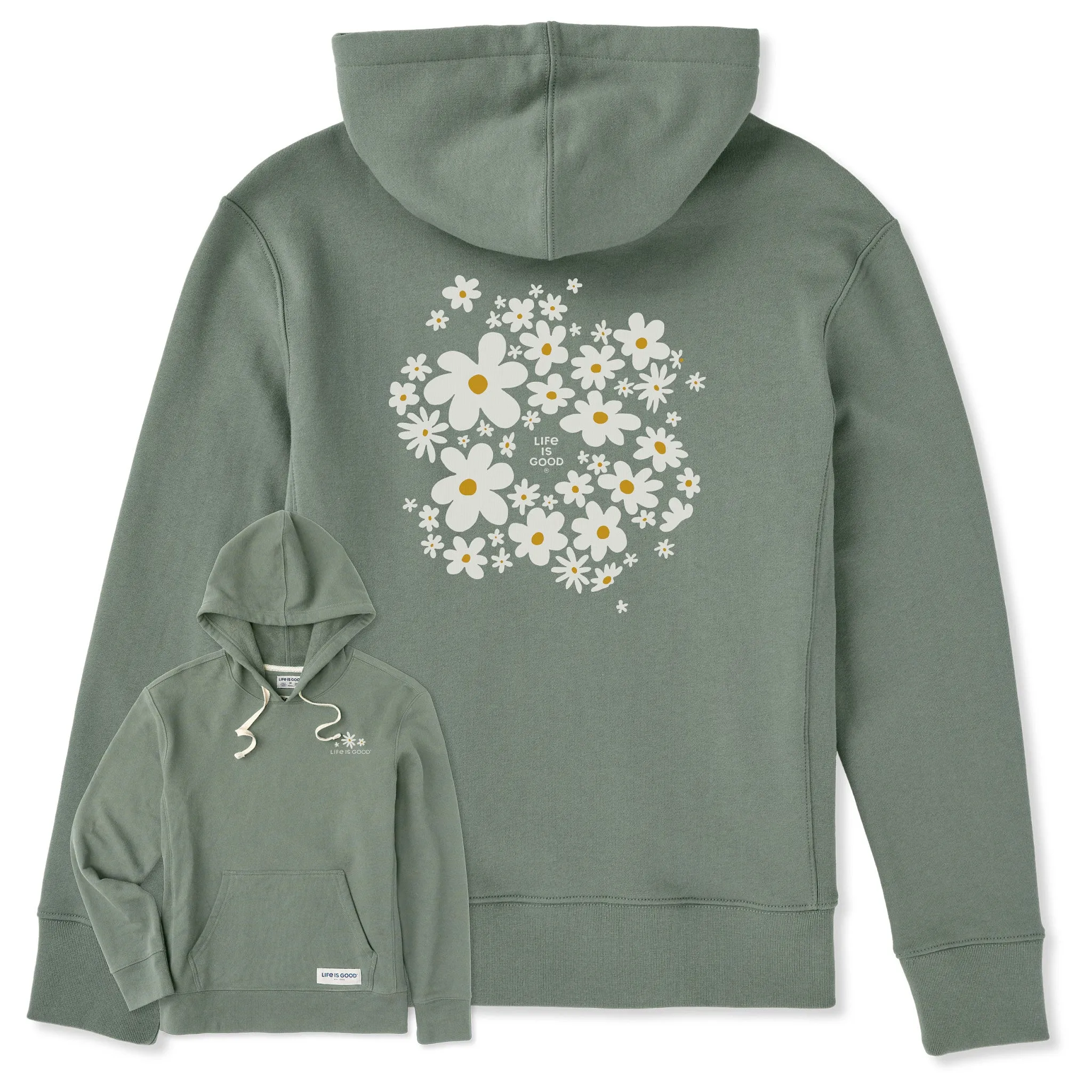 Women's Daisy Splash Simply True Fleece Hoodie sold by Life is Good product image thumbnail 4