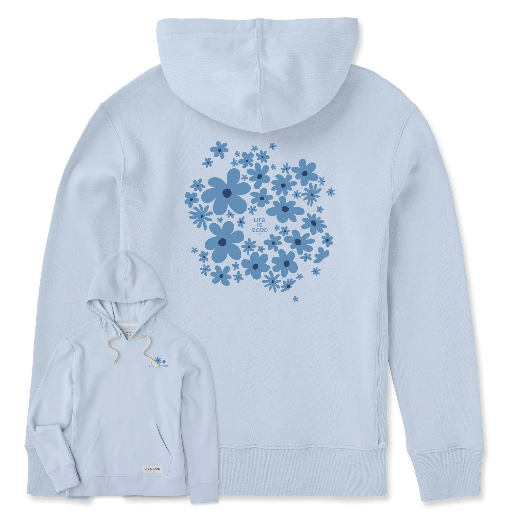 Women's Daisy Splash Simply True Fleece Hoodie sold by Life is Good