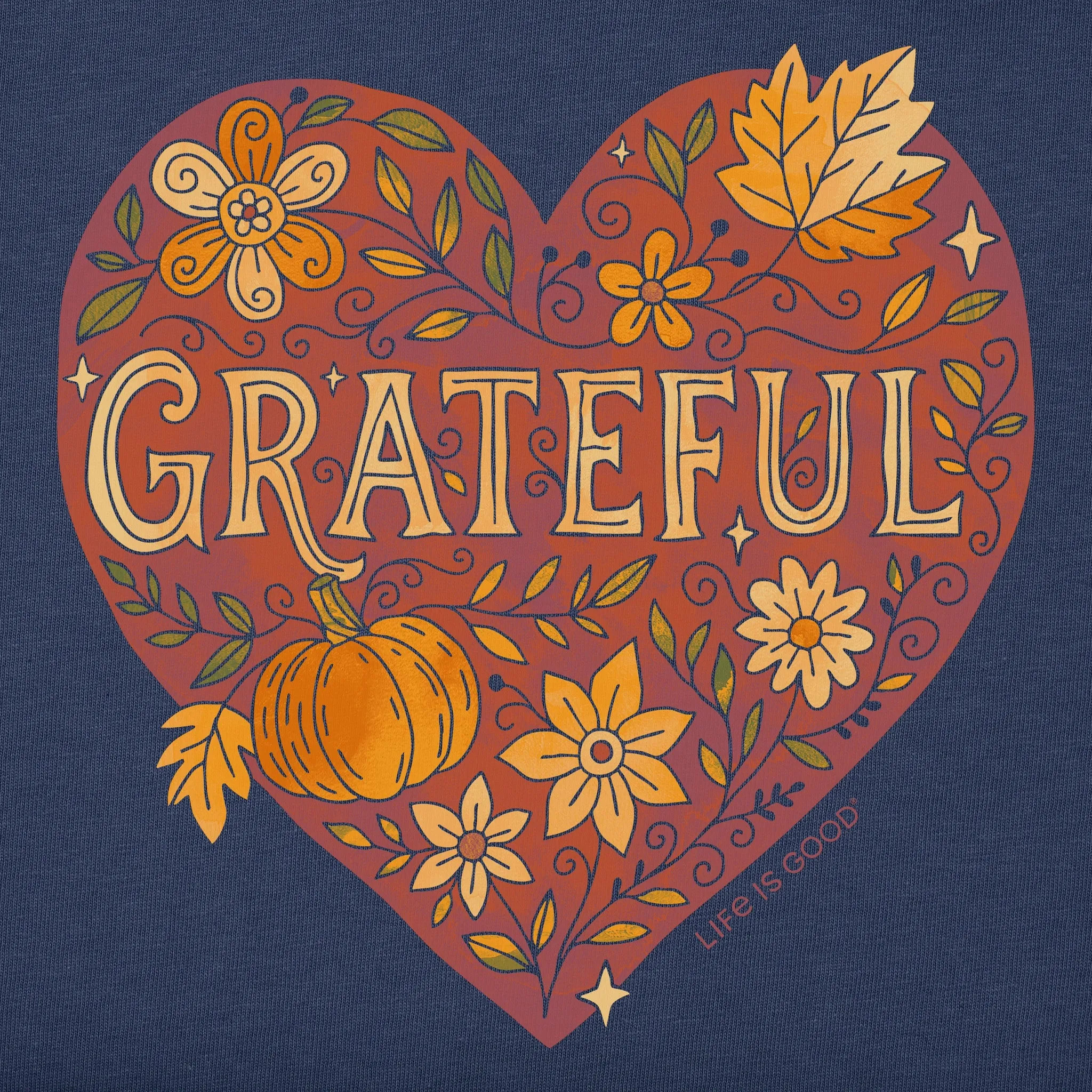 Grateful Heart Doodle Watercolor sold by Life is Good