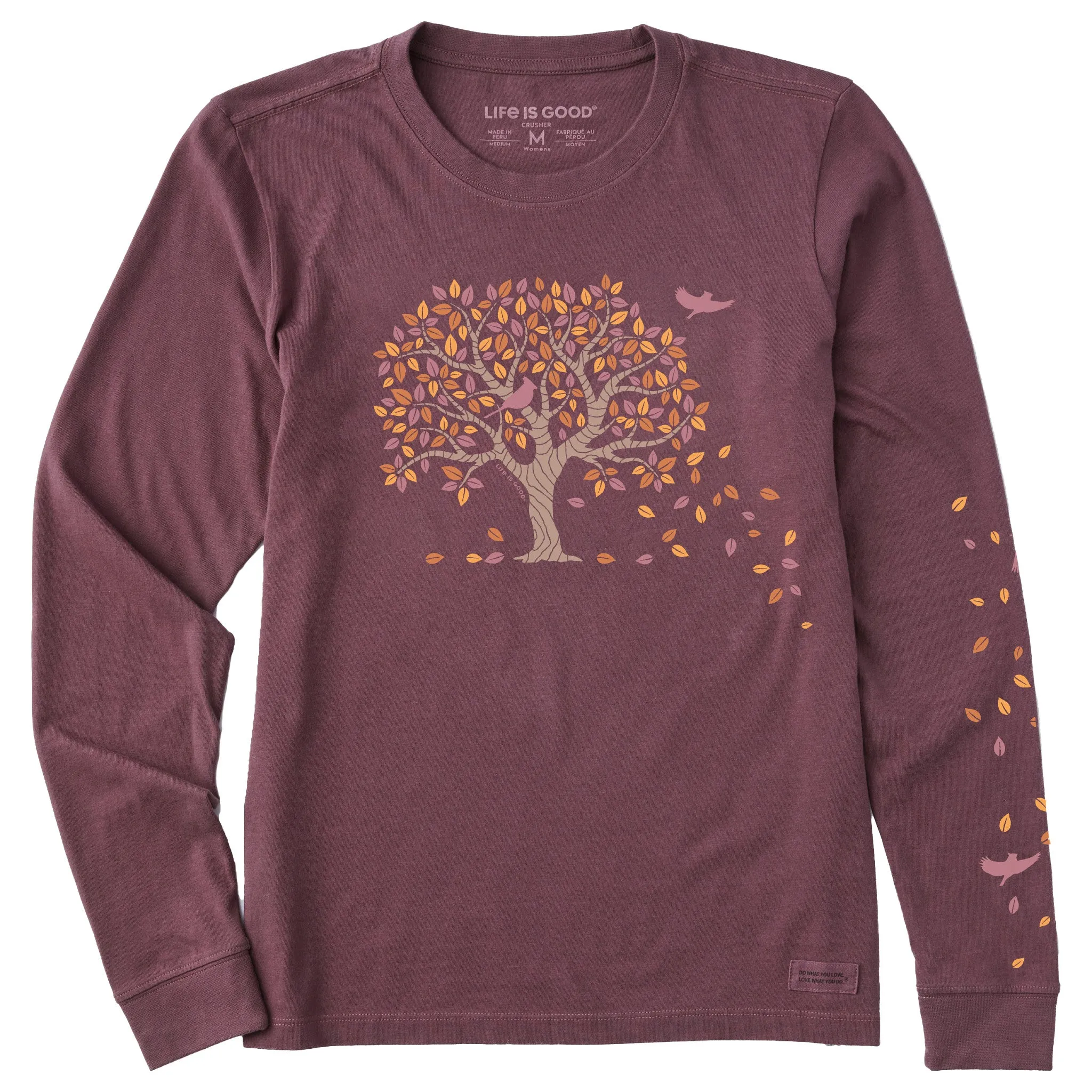 Women's Autumn Tree Leaves Long Sleeve Crusher Tee sold by Life is Good product image thumbnail 4