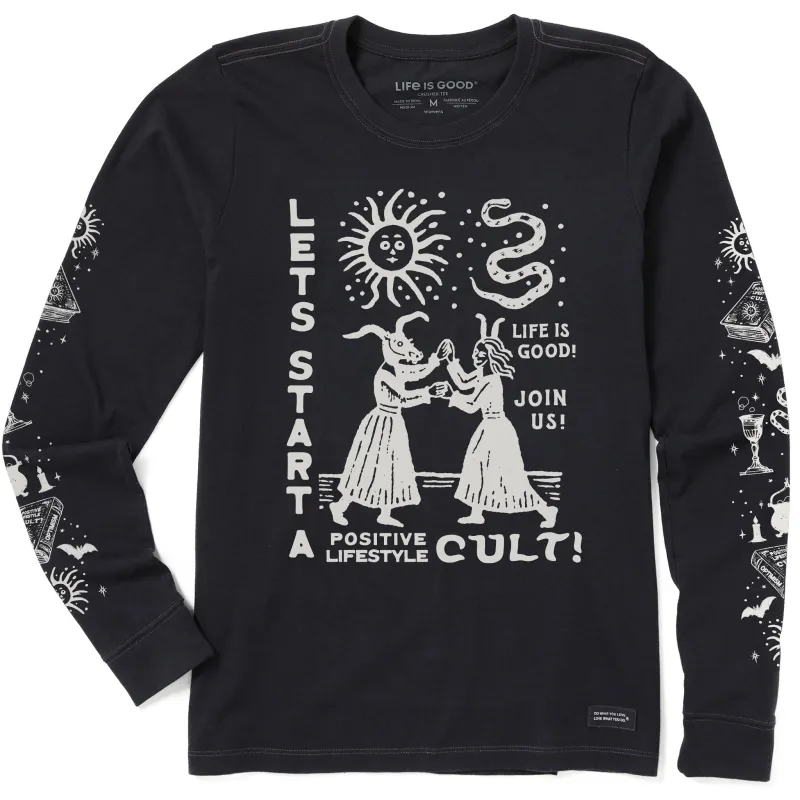 Women's Let's Start a Cult Long Sleeve Crusher Tee made by Life is Good