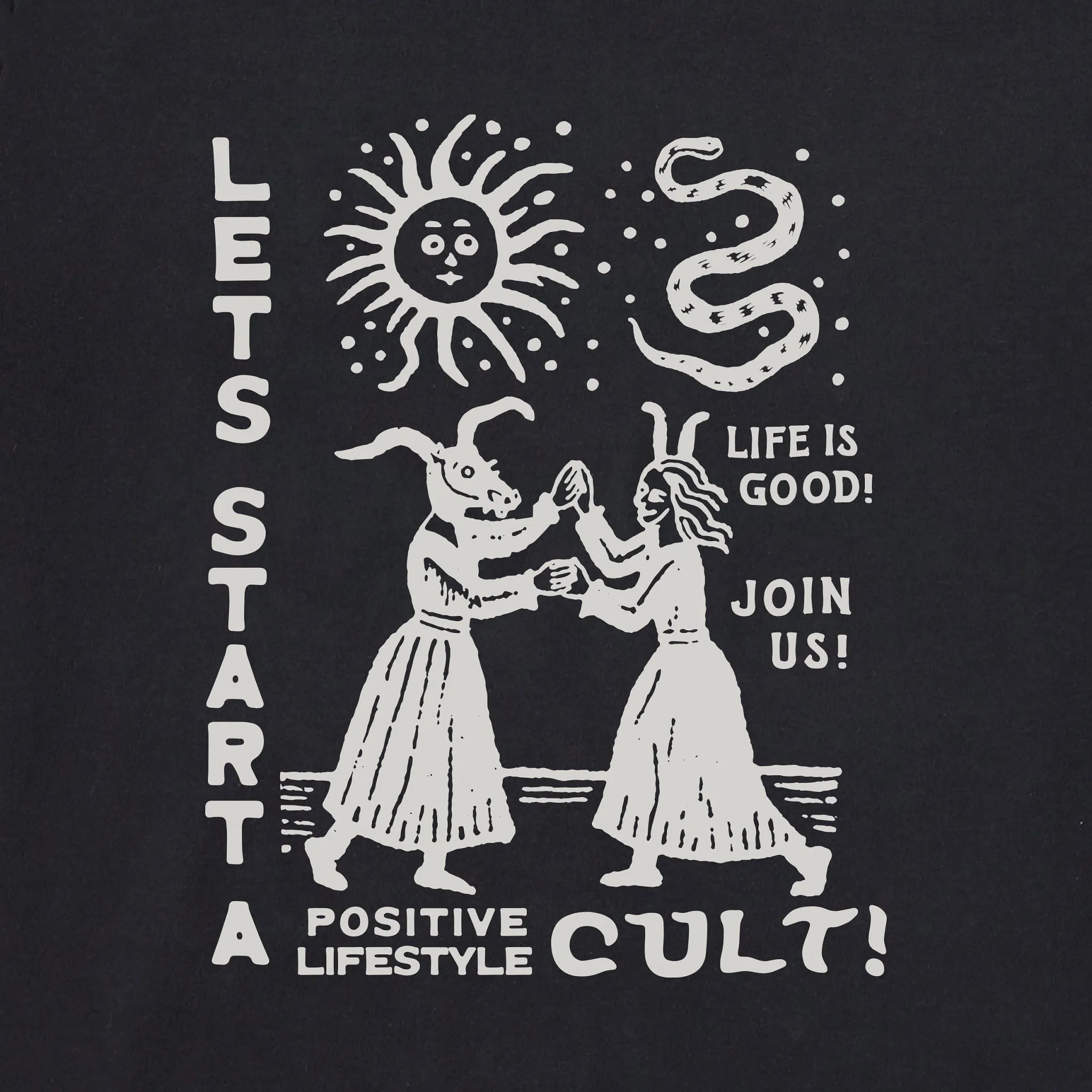 Women's Let's Start a Cult Long Sleeve Crusher Tee sold by Life is Good product image thumbnail 2