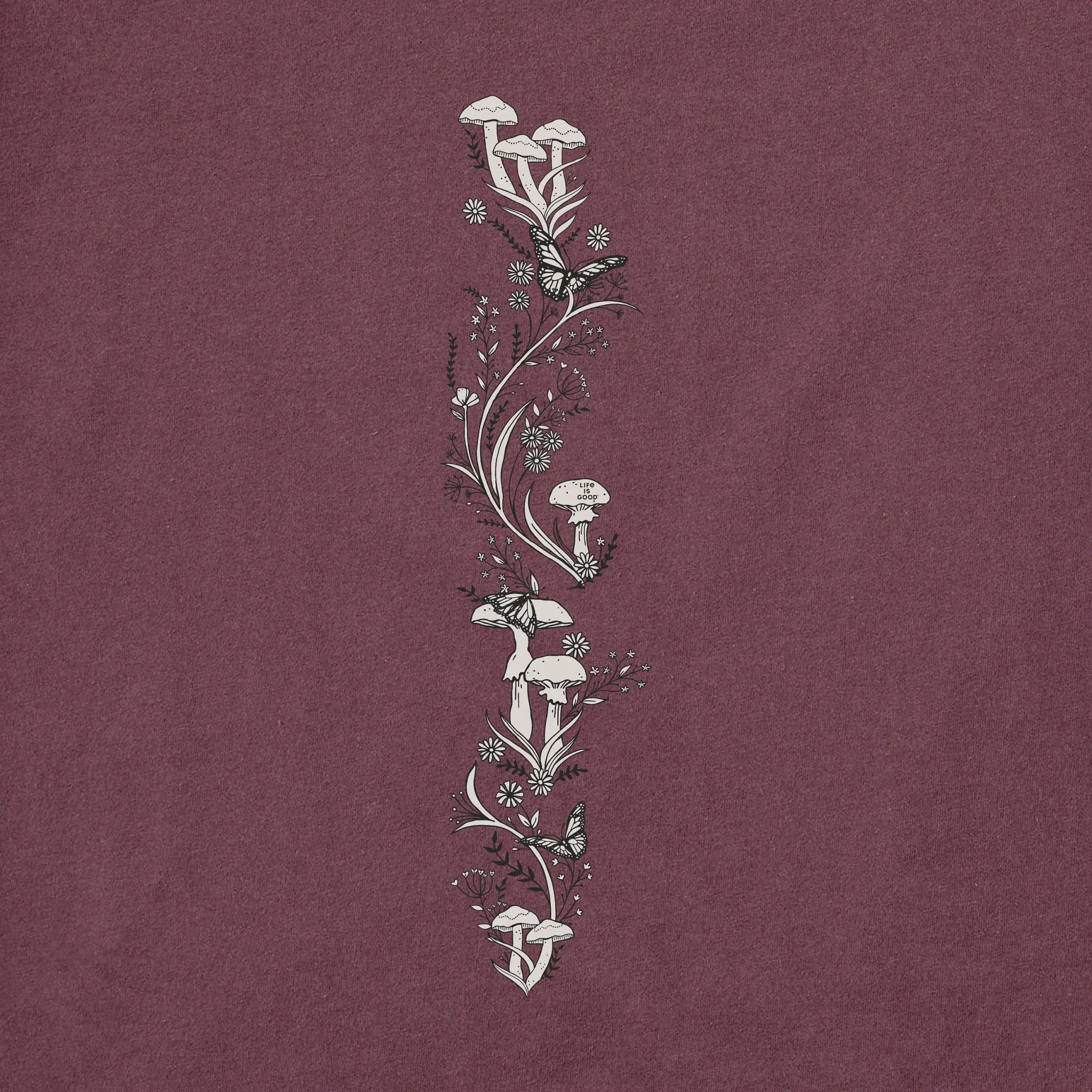 Women's Mushroom Garden Long Sleeve Crusher Tee sold by Life is Good product image thumbnail 4