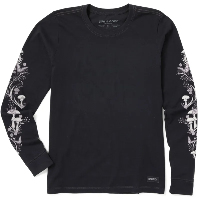 Women's Mushroom Garden Long Sleeve Crusher Tee made by Life is Good