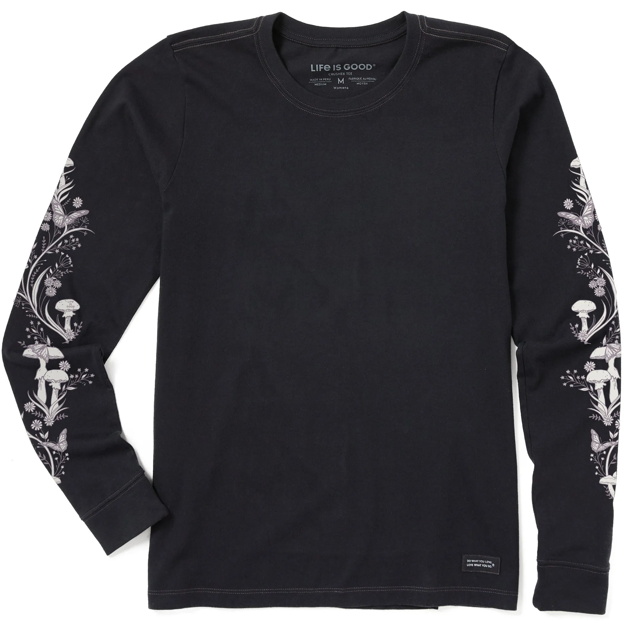 Women's Mushroom Garden Long Sleeve Crusher Tee sold by Life is Good