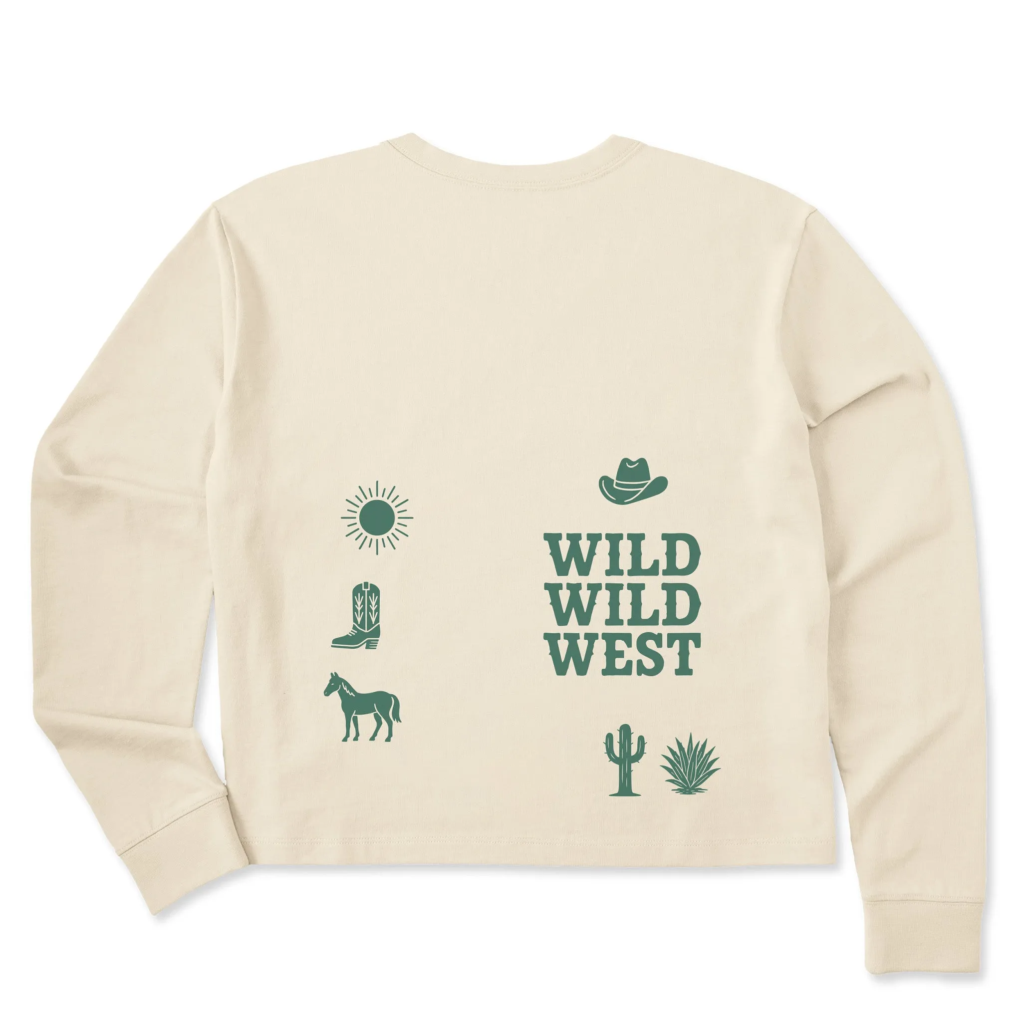 Women's Cowboy Medley Long Sleeve Crusher Boxy Tee sold by Life is Good product image thumbnail 2