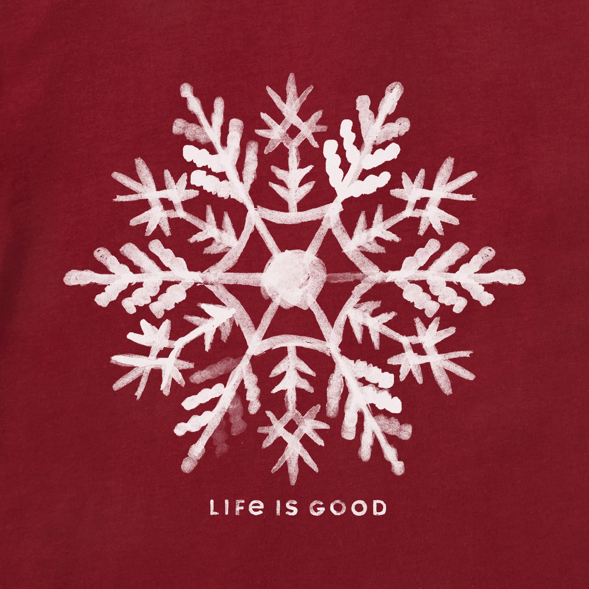 Women's Watercolor Snowflake Long Sleeve Crusher Tee sold by Life is Good product image thumbnail 2