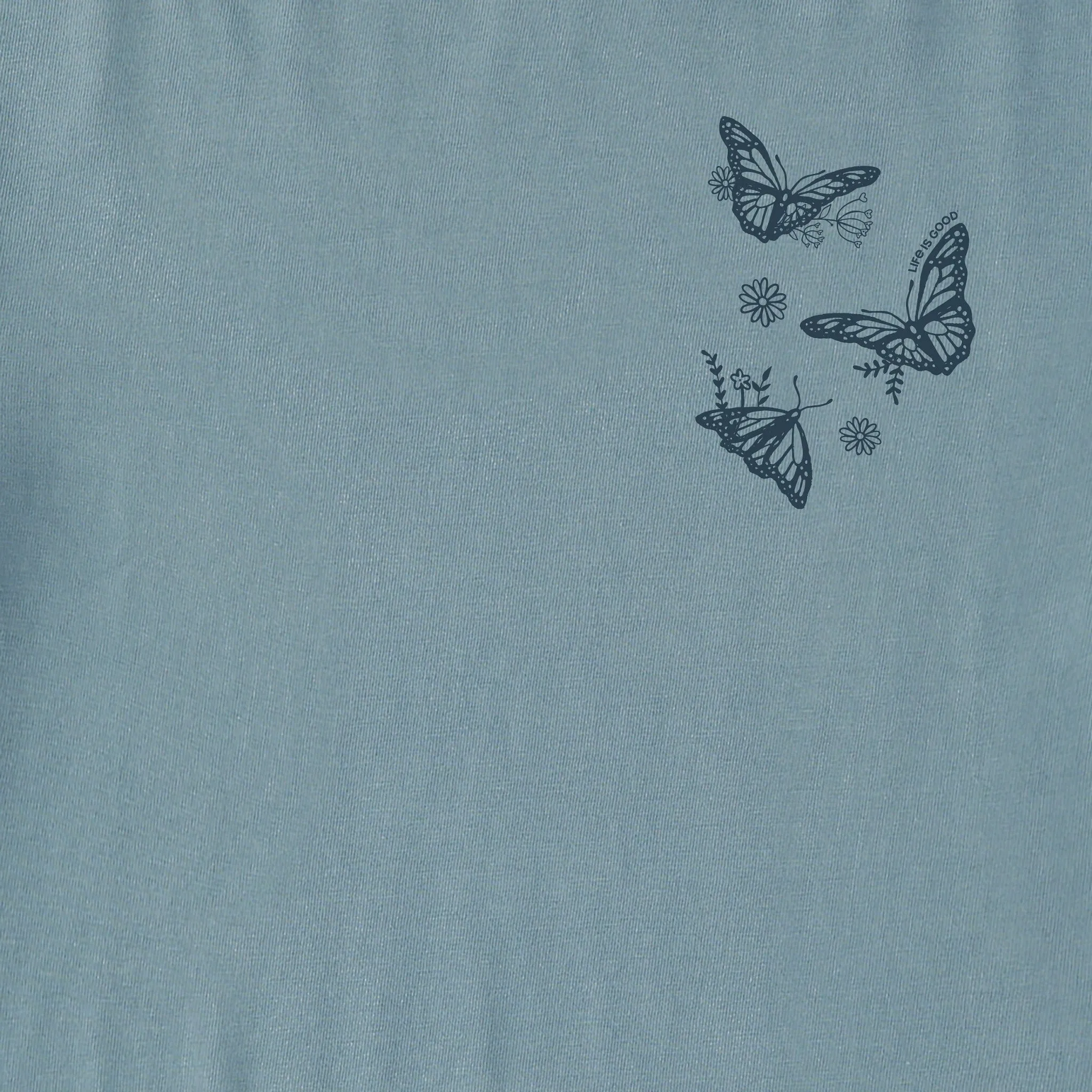 Women's Linework Butterfly Trio Long Sleeve Crusher Boxy Tee sold by Life is Good product image thumbnail 5