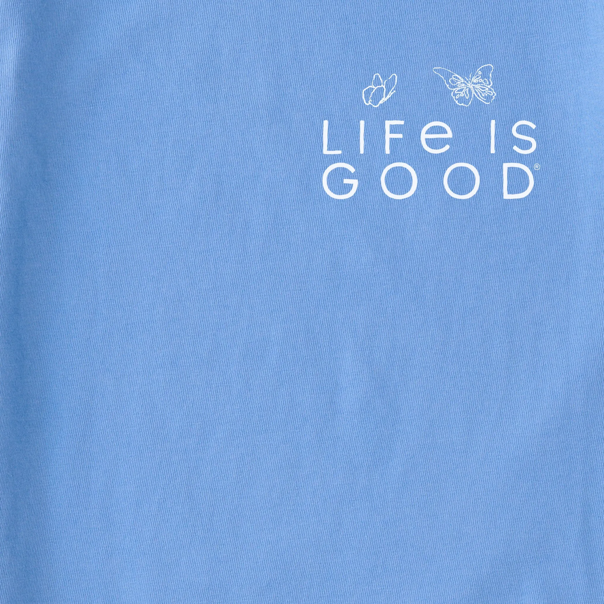 Women's LIG Whimsical Butterflies Long Sleeve Crusher Tee sold by Life is Good product image thumbnail 2