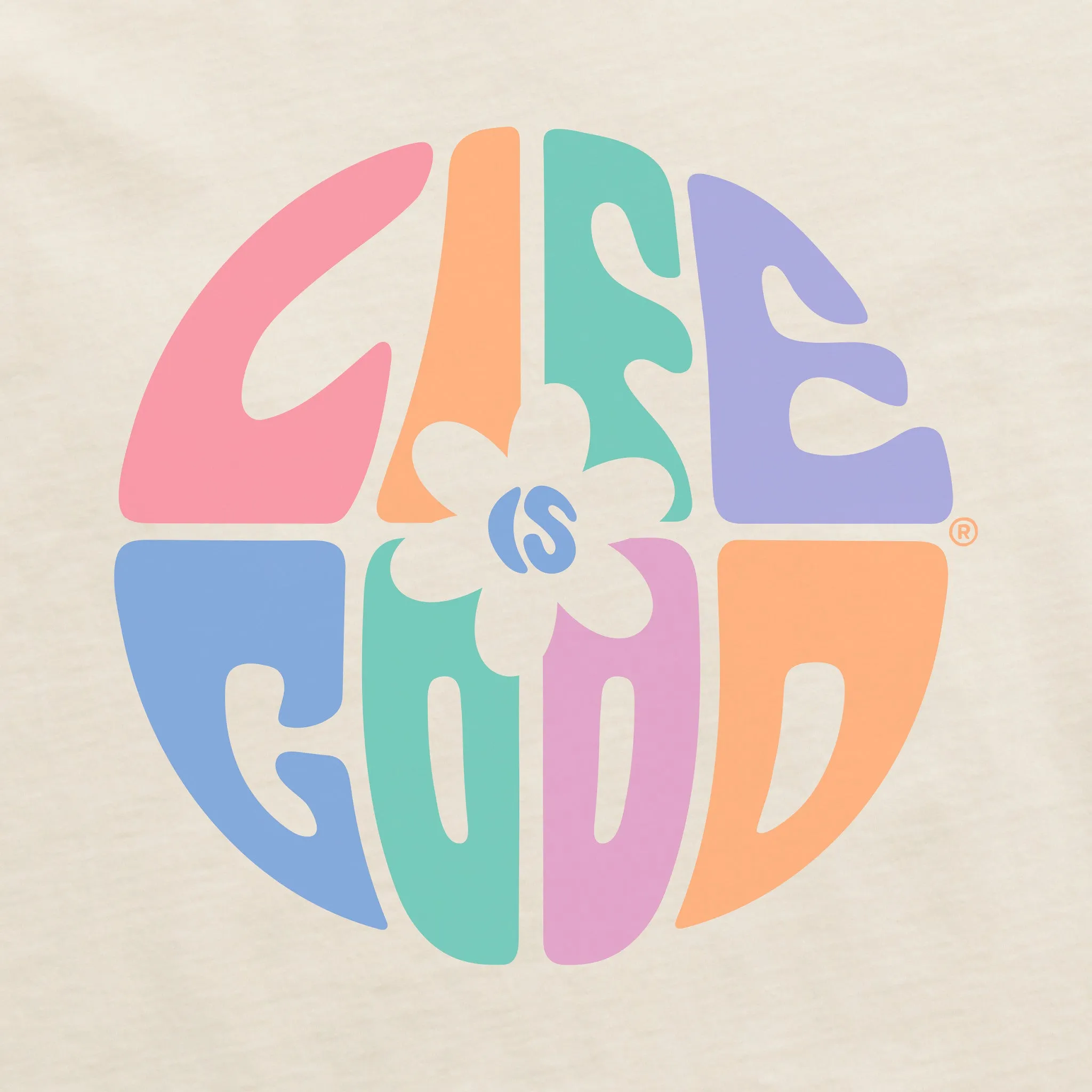 Women's Daisy Circle Psychedelic Long Sleeve Crusher Boxy Tee sold by Life is Good product image thumbnail 2