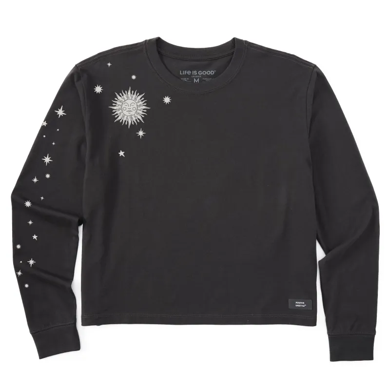 Women's Celestial Sky Long Sleeve Crusher Boxy Tee sold by Life is Good