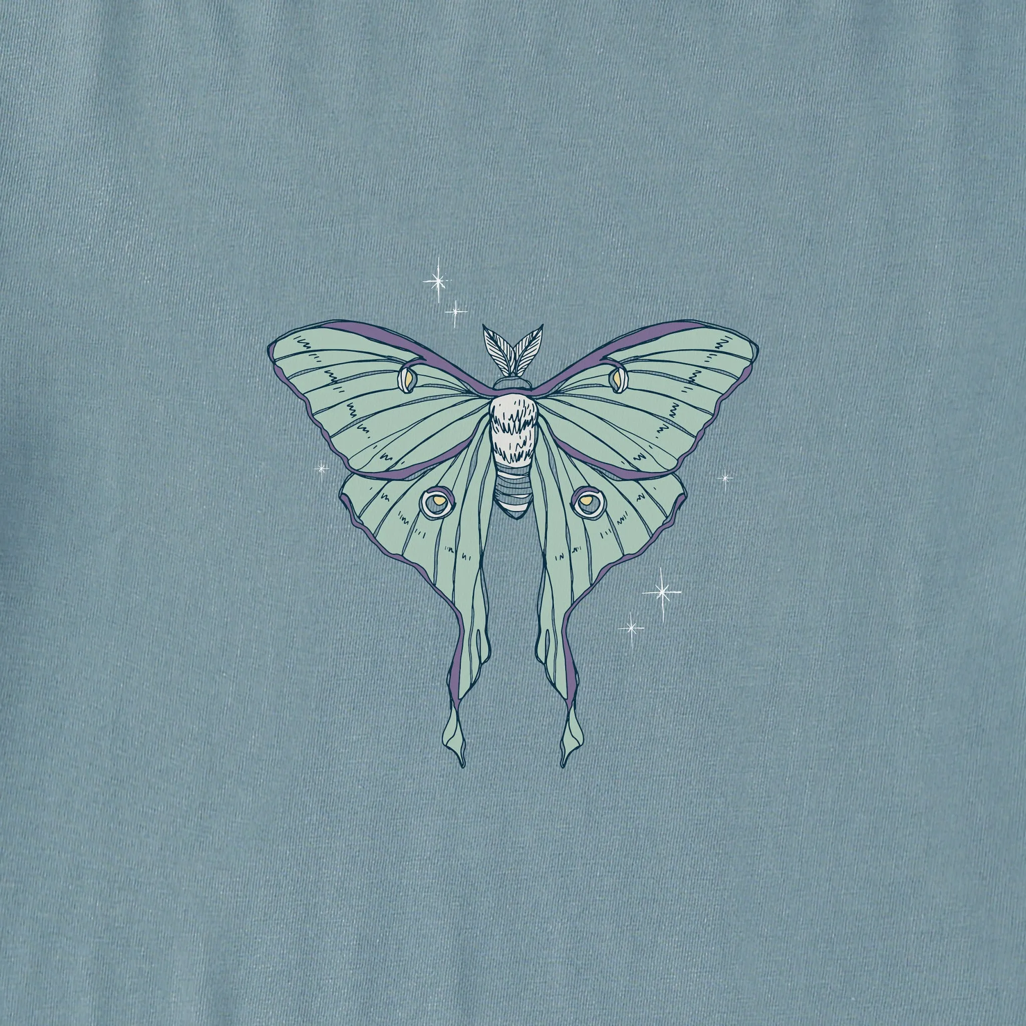 Women's Celestial Luna Moth Long Sleeve Crusher Boxy Tee sold by Life is Good product image thumbnail 2