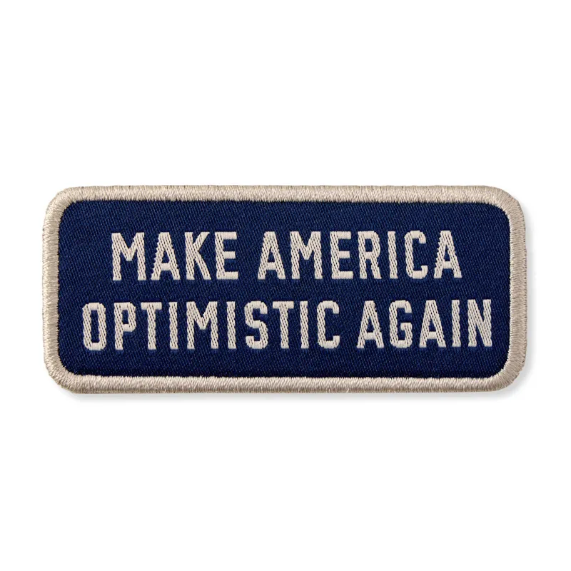 Adult Unisex Make America Optimistic Again Woven Patch sold by Life is Good