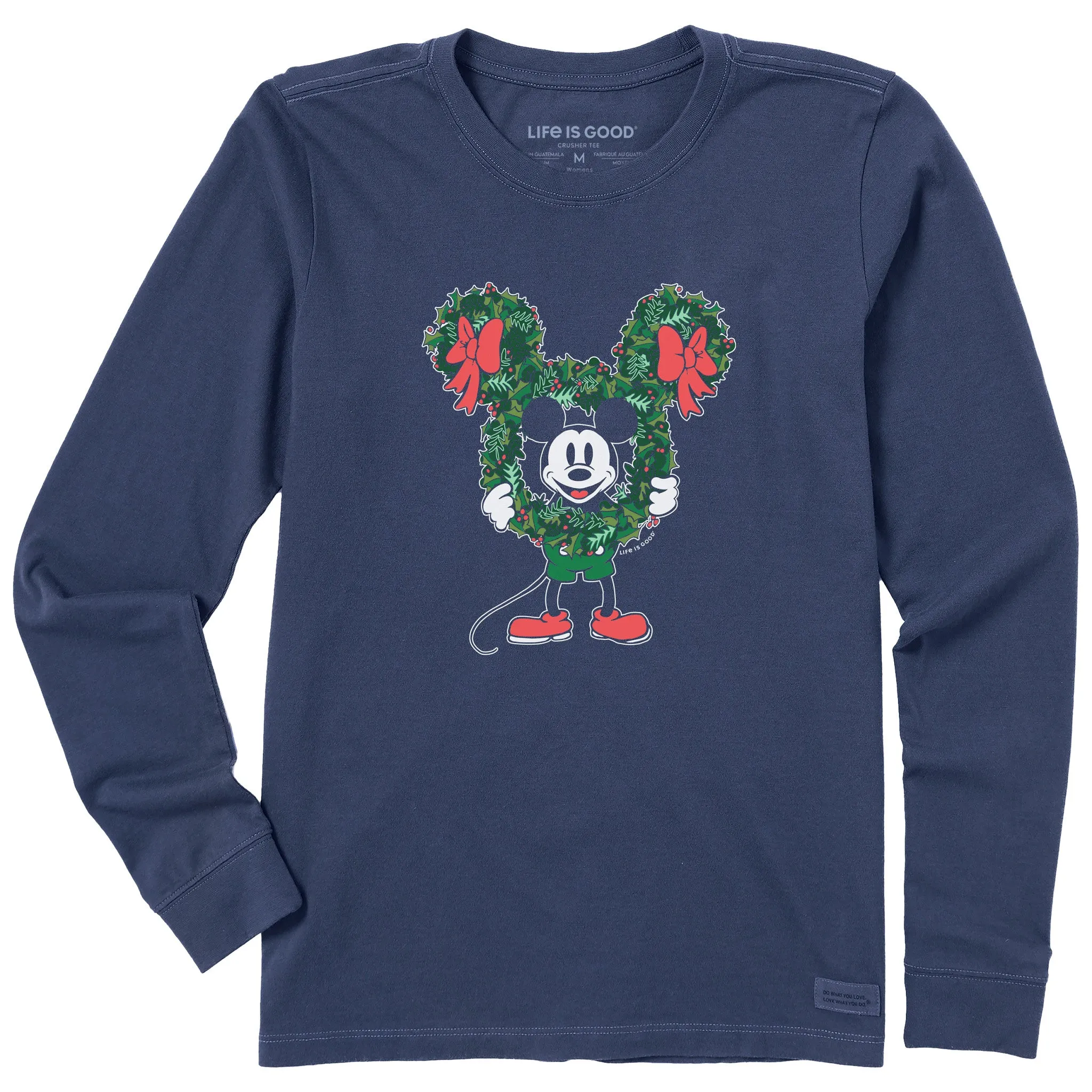 Women's Steamboat Willie Wreath Long Sleeve Crusher Tee sold by Life is Good