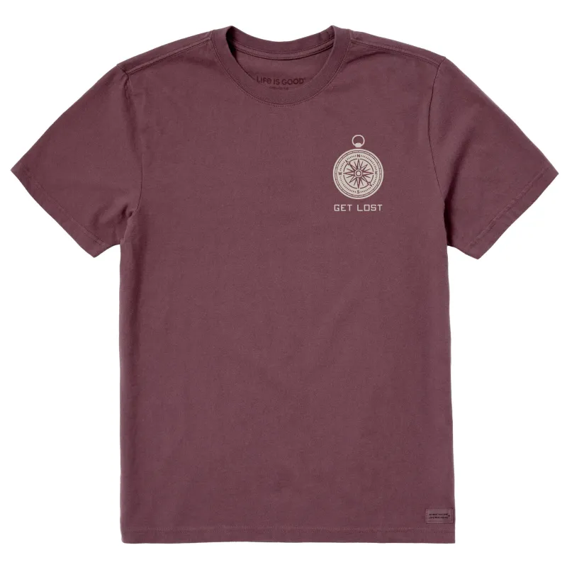 Men's Get Lost Compass Short Sleeve Crusher Tee made by Life is Good