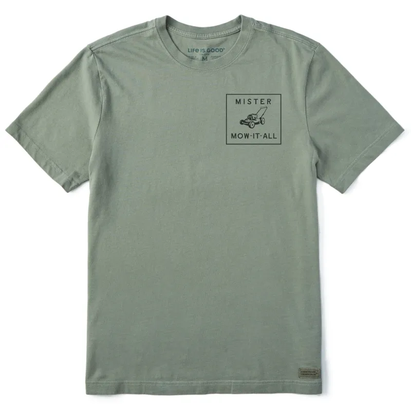 Men's Mister Mow-it-All Short Sleeve Crusher Tee sold by Life is Good