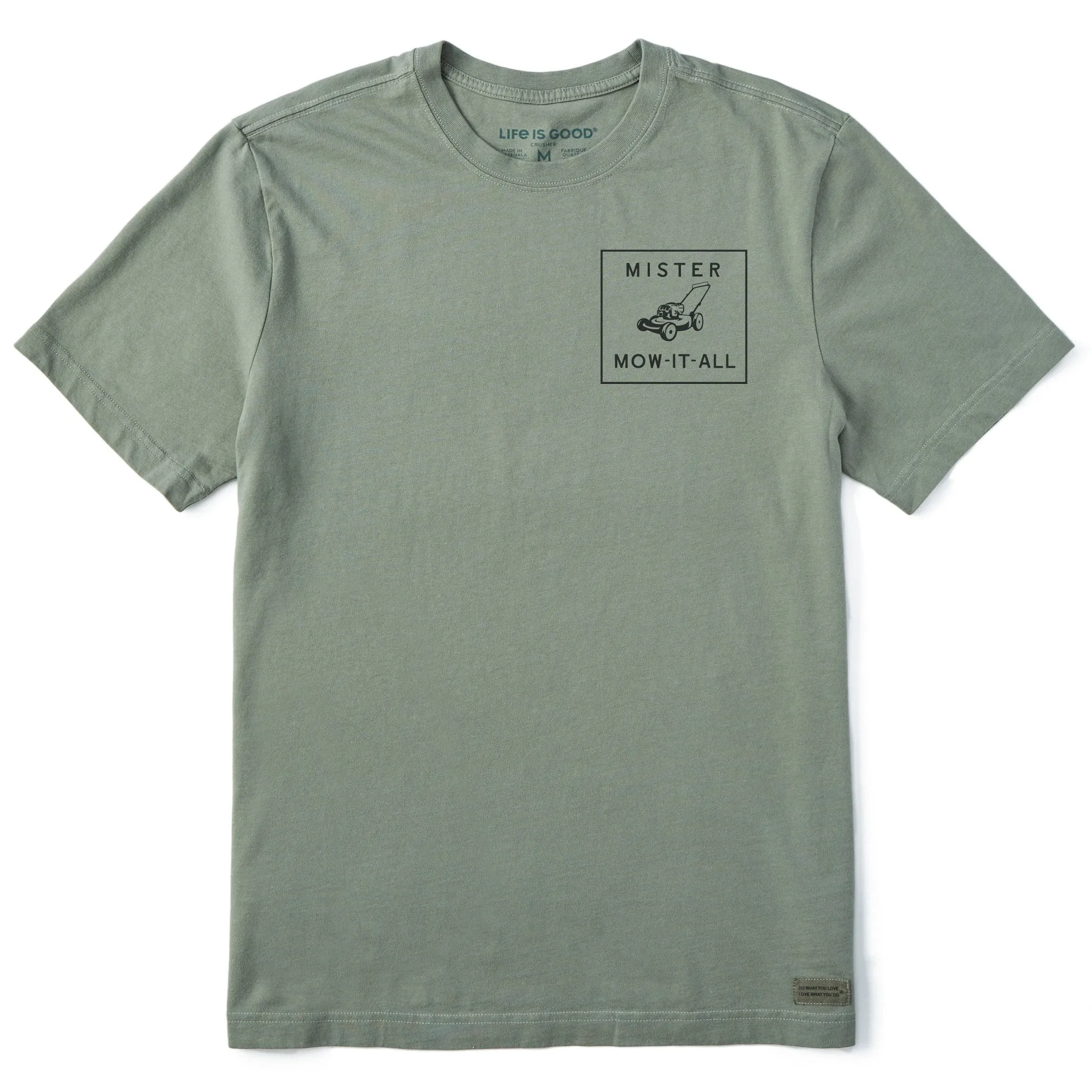 Men's Mister Mow-it-All Short Sleeve Crusher Tee sold by Life is Good