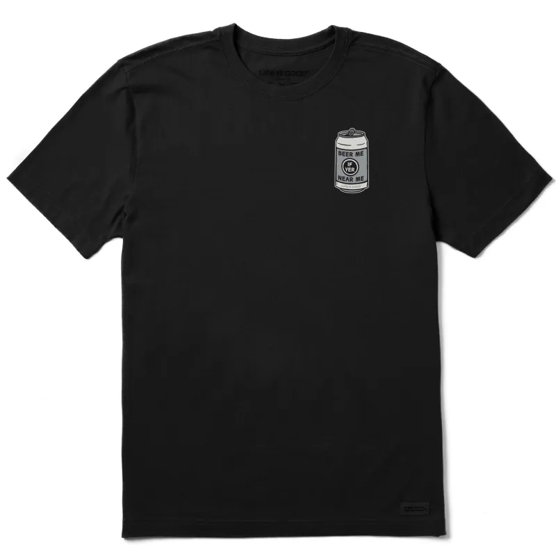 Men's Beer Me Can Short Sleeve Crusher Tee sold by Life is Good