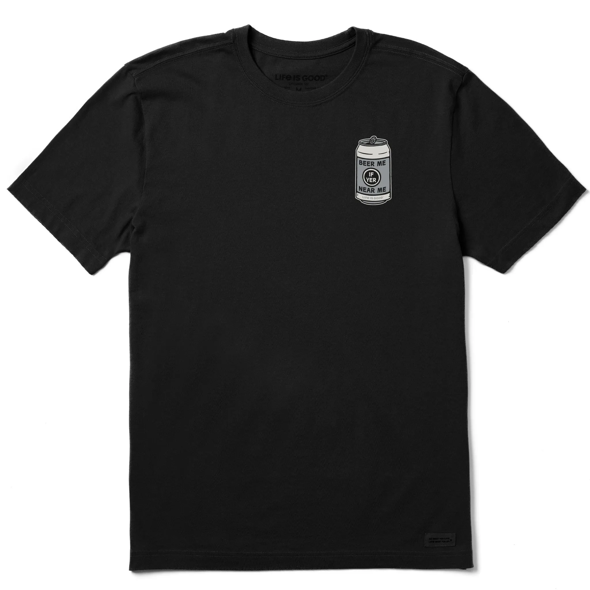 Men's Beer Me Can Short Sleeve Crusher Tee sold by Life is Good