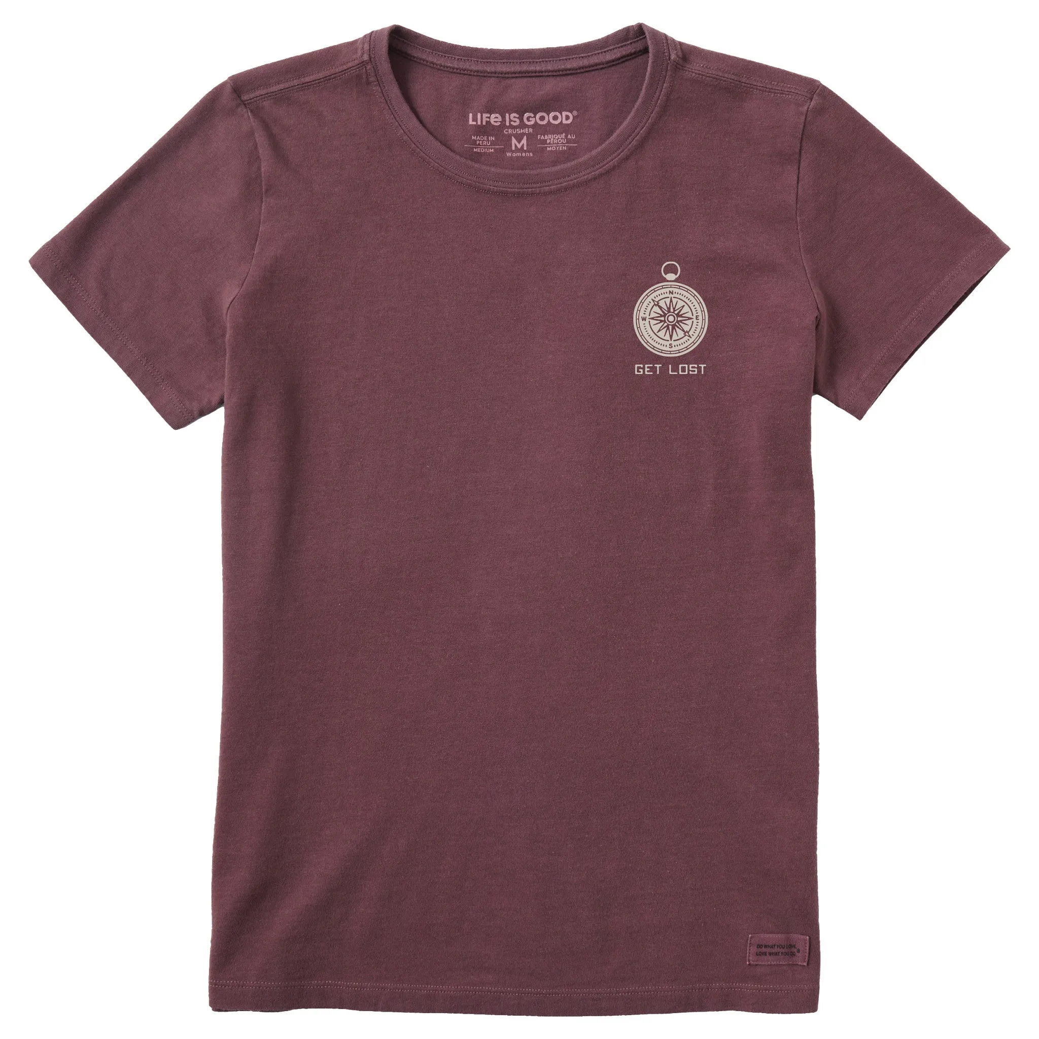 Women's Get Lost Compass Short Sleeve Crusher Tee sold by Life is Good