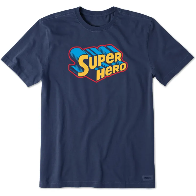 Men's Super Hero Short Sleeve Crusher Tee sold by Life is Good