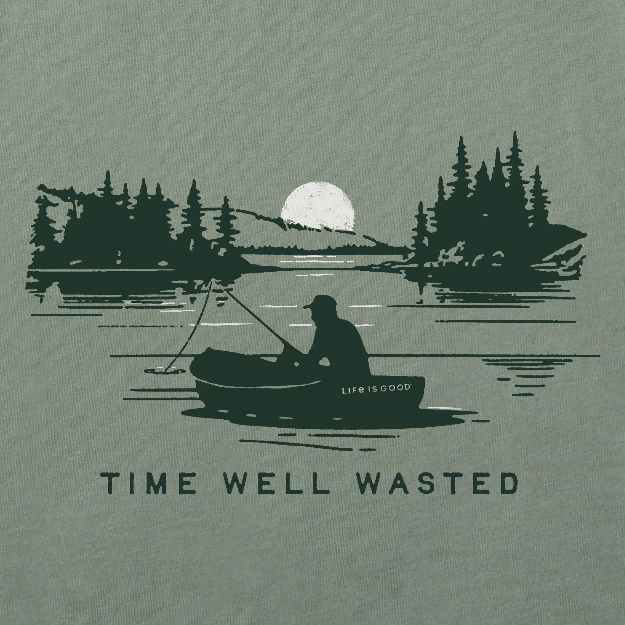 Men's Time Well Wasted Fisherman Short Sleeve Crusher Tee sold by Life is Good product image thumbnail 2