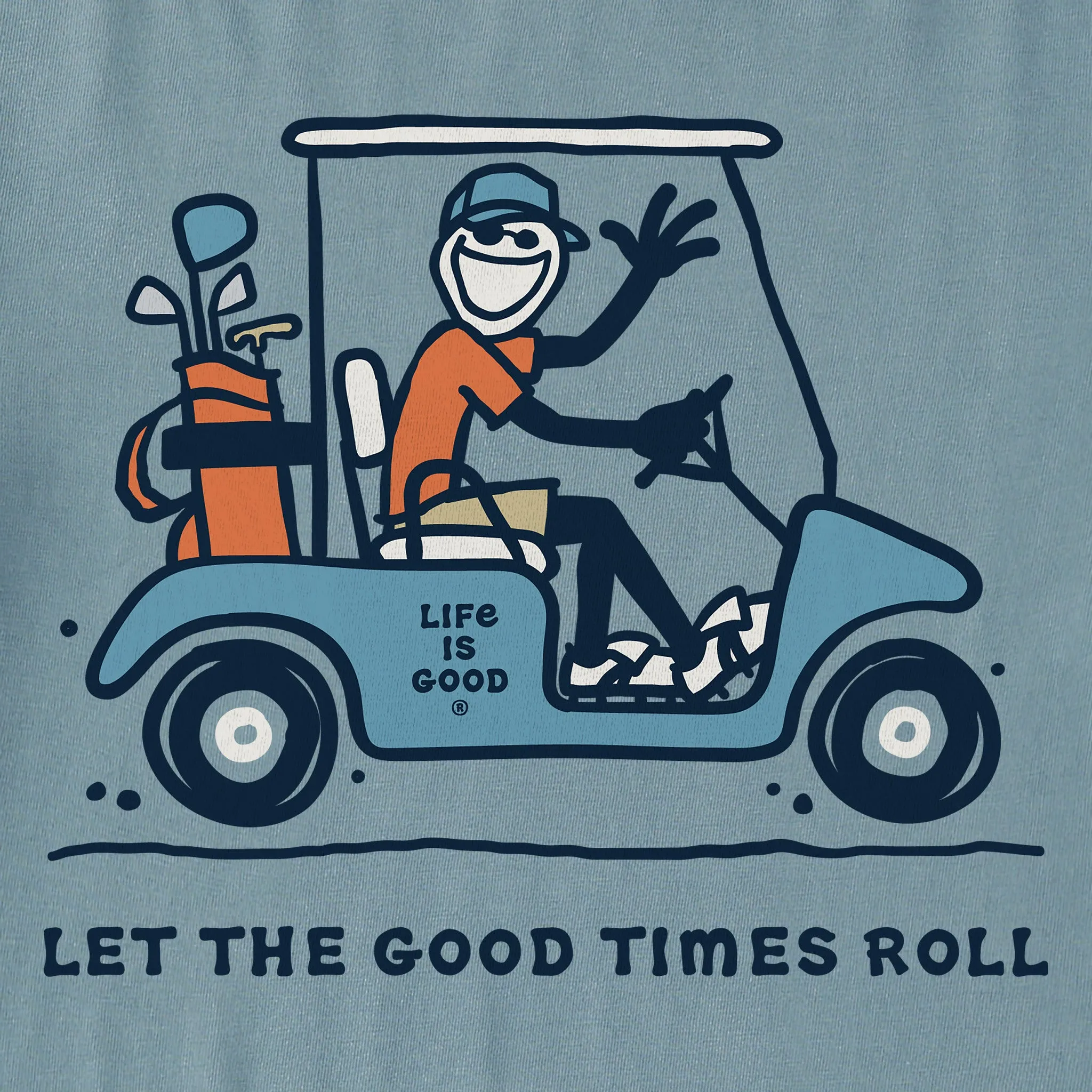 Men's Let the Good Times Roll Jake Golf Long Sleeve Crusher Tee sold by Life is Good product image thumbnail 2
