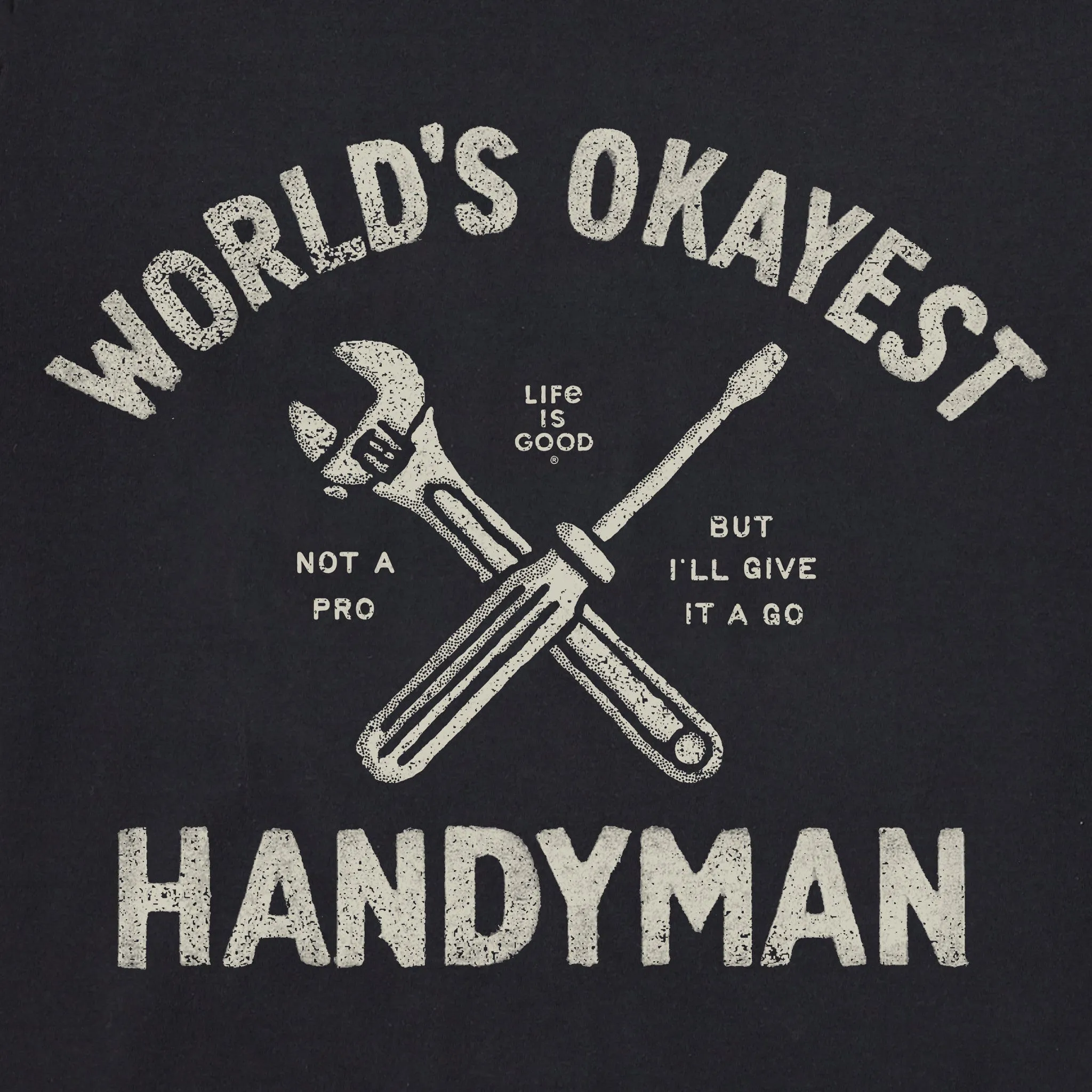 Men's Word's Okayest Handyman Short Sleeve Crusher Tee sold by Life is Good product image thumbnail 2