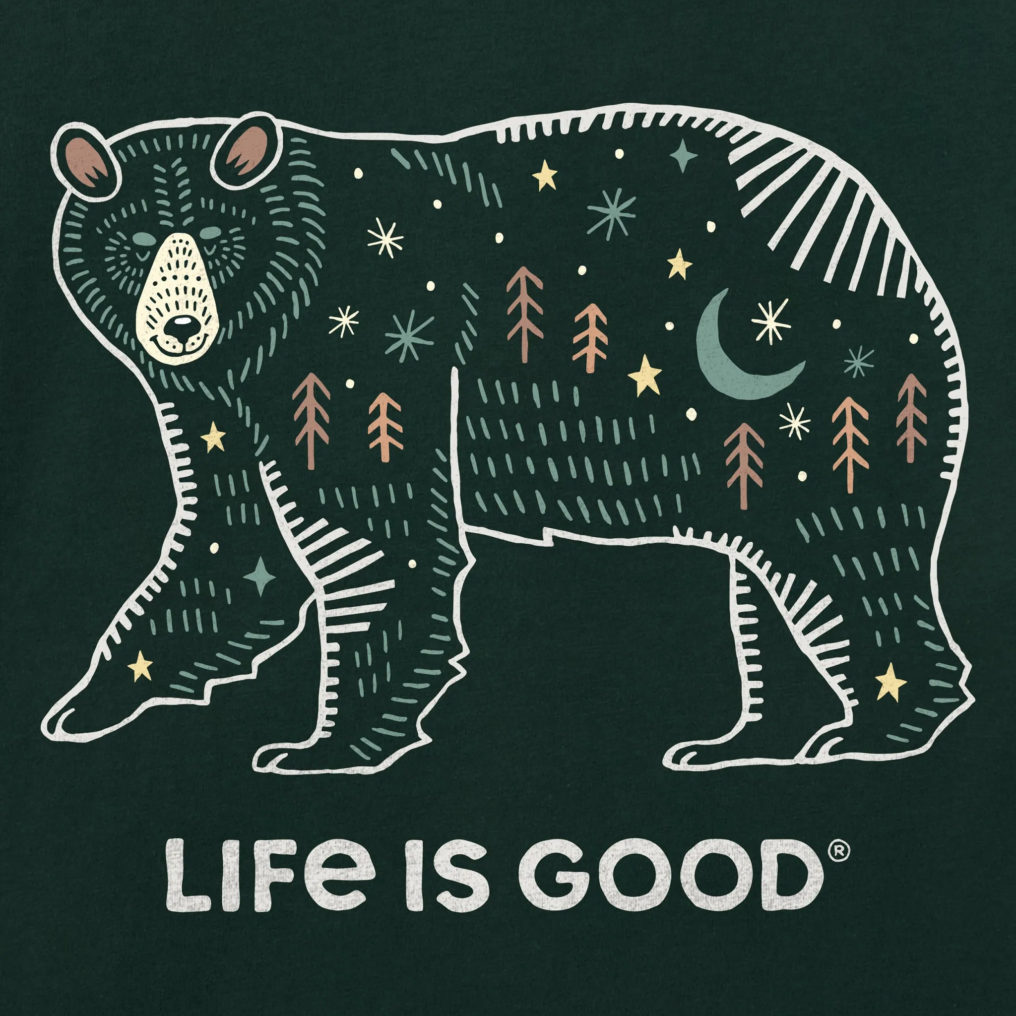 Men's Bear Landscape Short Sleeve Crusher Tee sold by Life is Good product image thumbnail 2