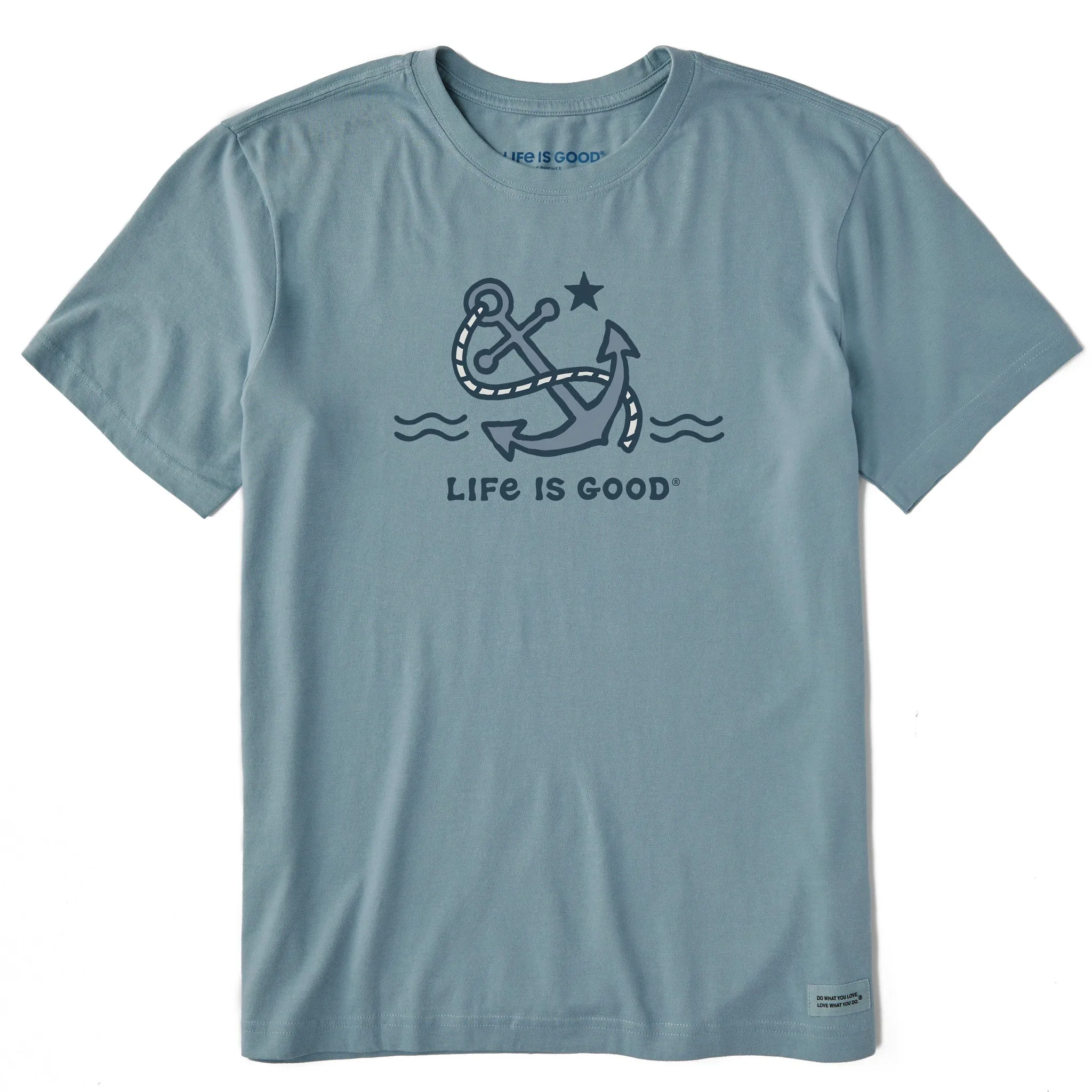 Men's Anchor Wave Short Sleeve Crusher Tee sold by Life is Good