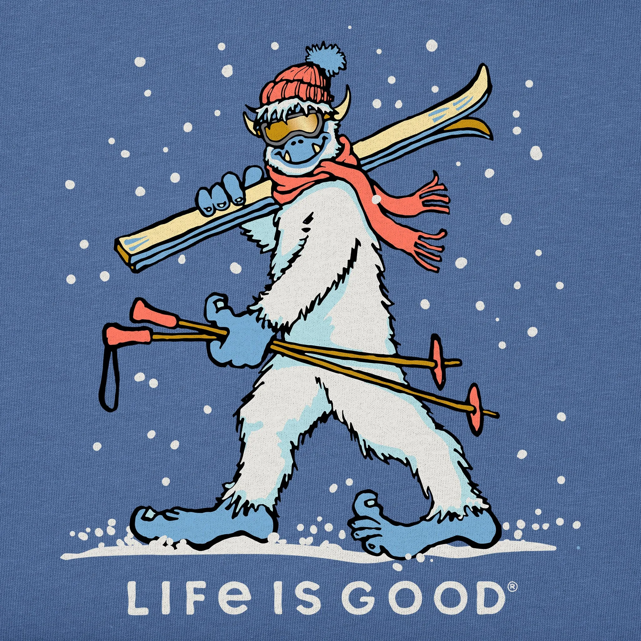 Men's Ski Yeti Long Sleeve Crusher Tee sold by Life is Good product image thumbnail 2