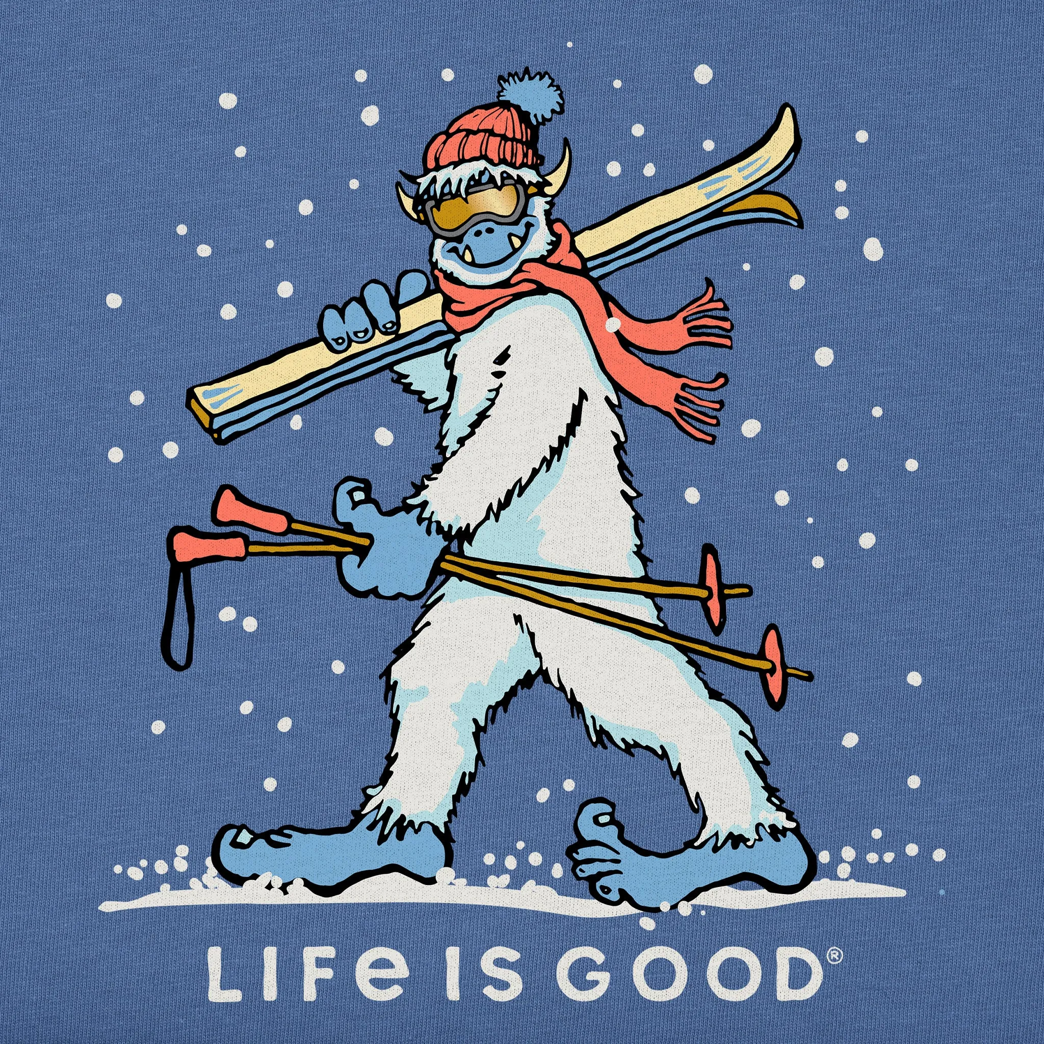 Women's Ski Yeti Long Sleeve Crusher Tee sold by Life is Good product image thumbnail 2