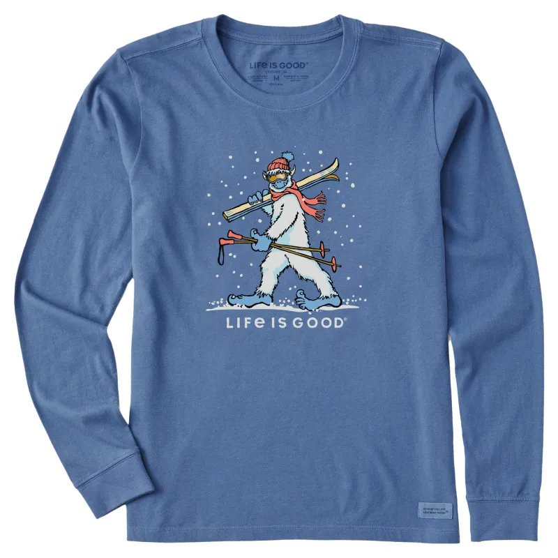 Women's Ski Yeti Long Sleeve Crusher Tee sold by Life is Good