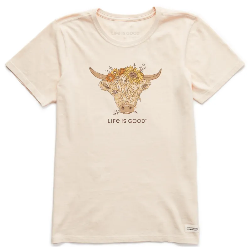 Women's Highland Cow Short Sleeve Crusher Tee sold by Life is Good