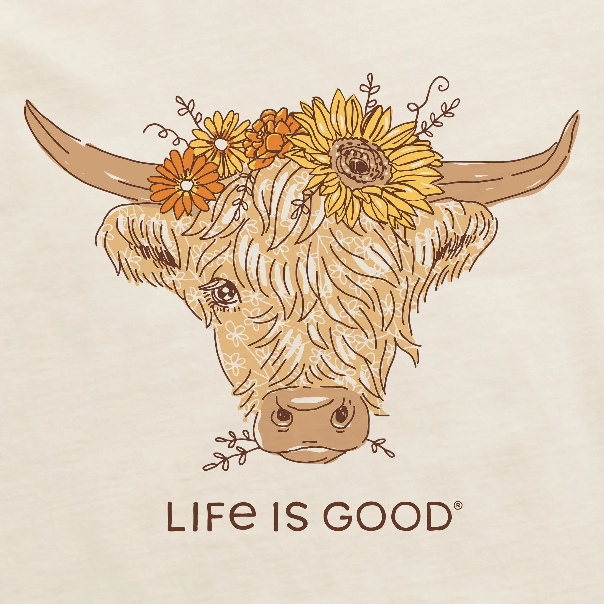 Women's Highland Cow Short Sleeve Crusher Tee sold by Life is Good product image thumbnail 2