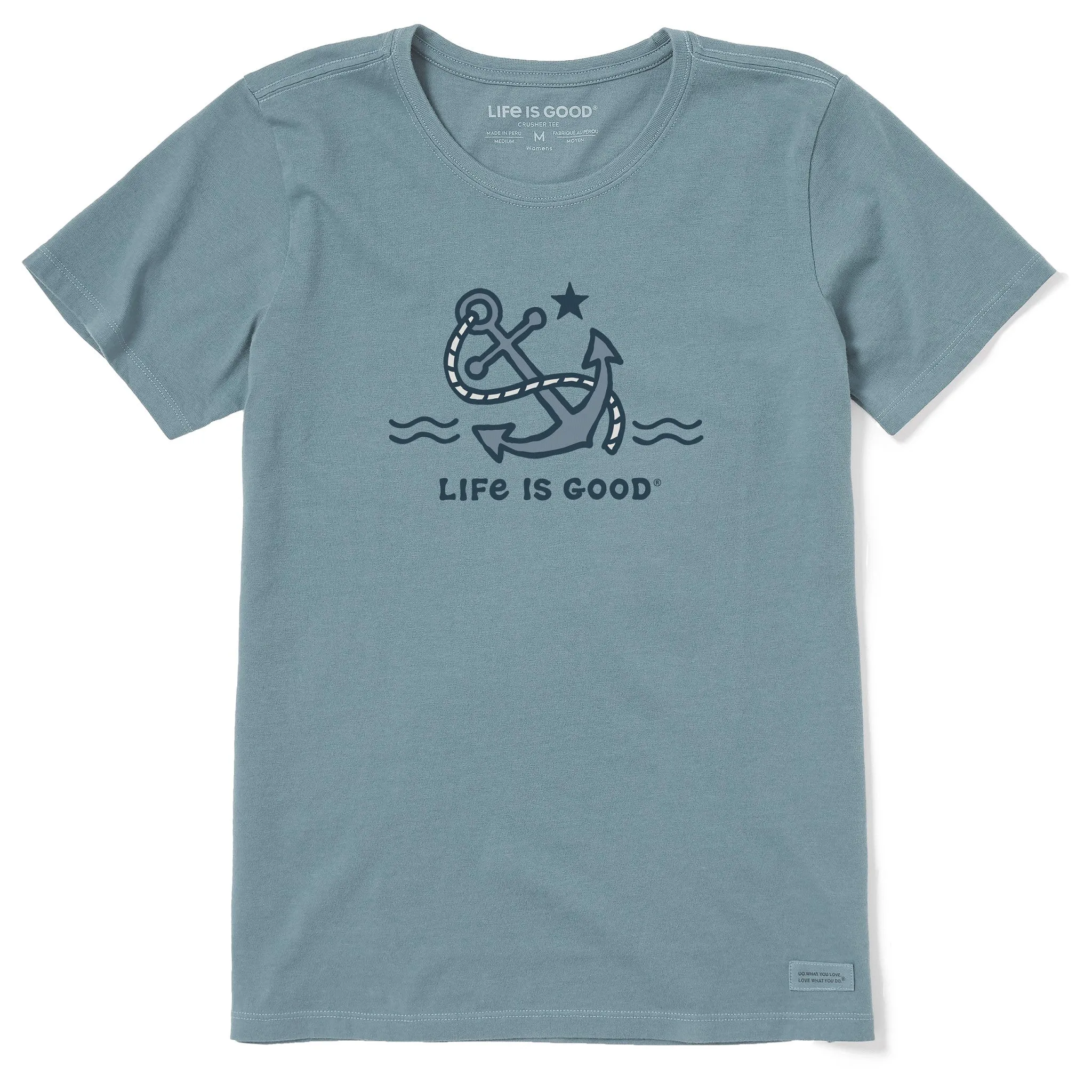 Women's Anchor Wave Short Sleeve Crusher Tee sold by Life is Good