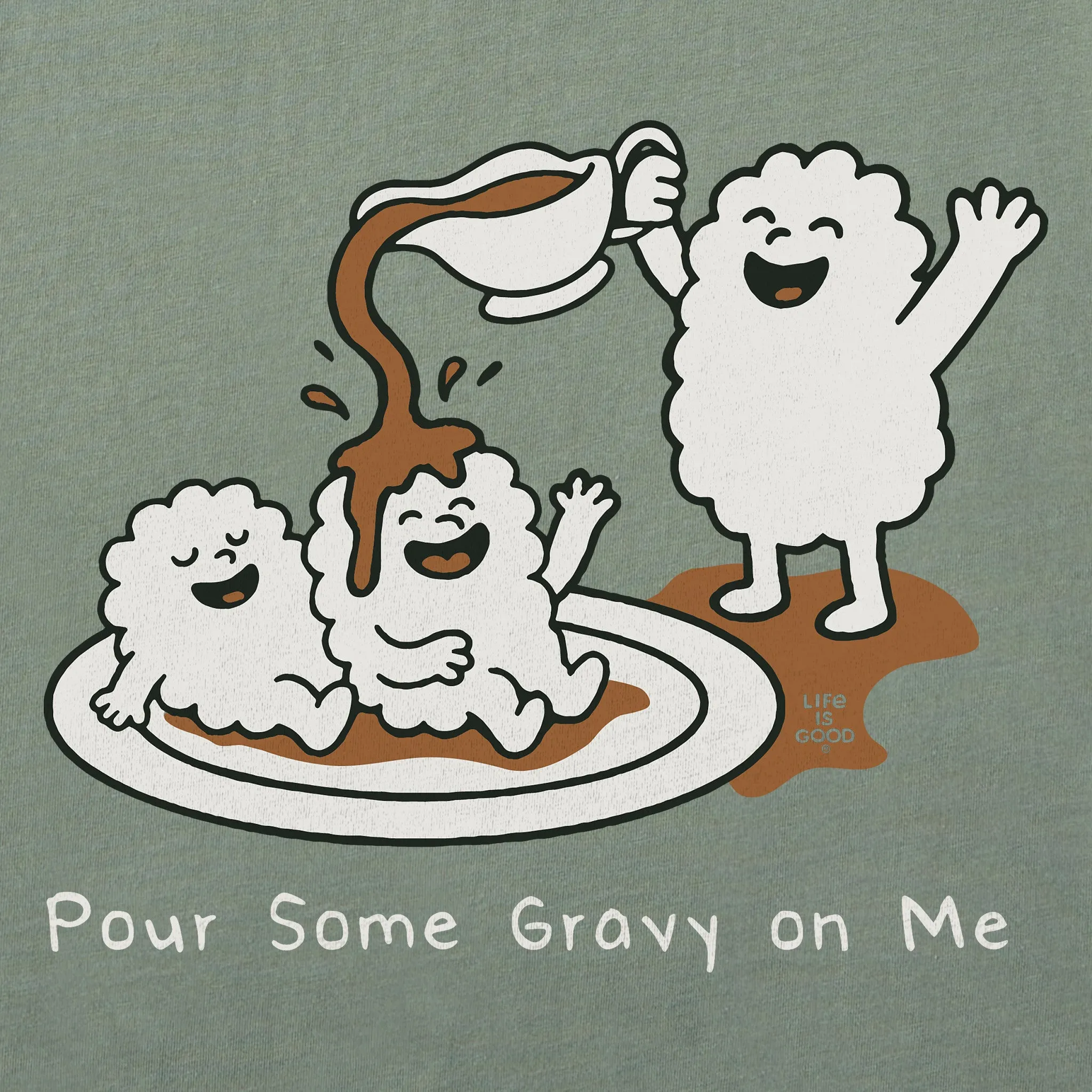 Women's Pour Some Gravy On Me Long Sleeve Crusher Tee sold by Life is Good product image thumbnail 2