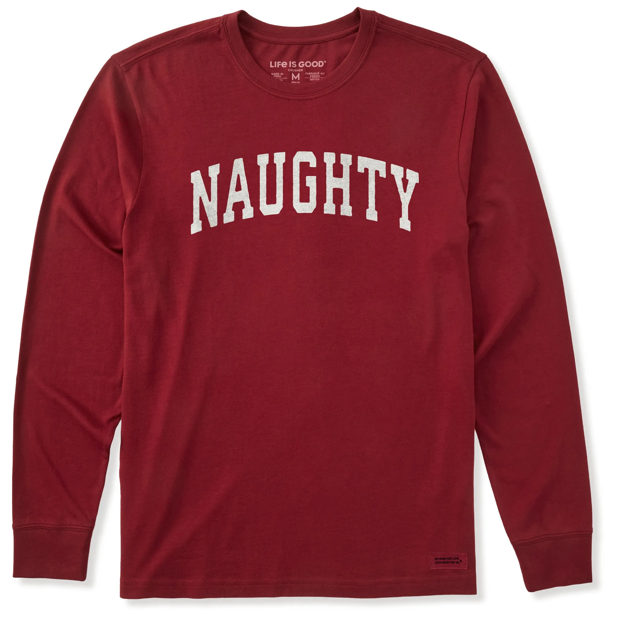 Men's Naughty Arch Long Sleeve Crusher Tee sold by Life is Good