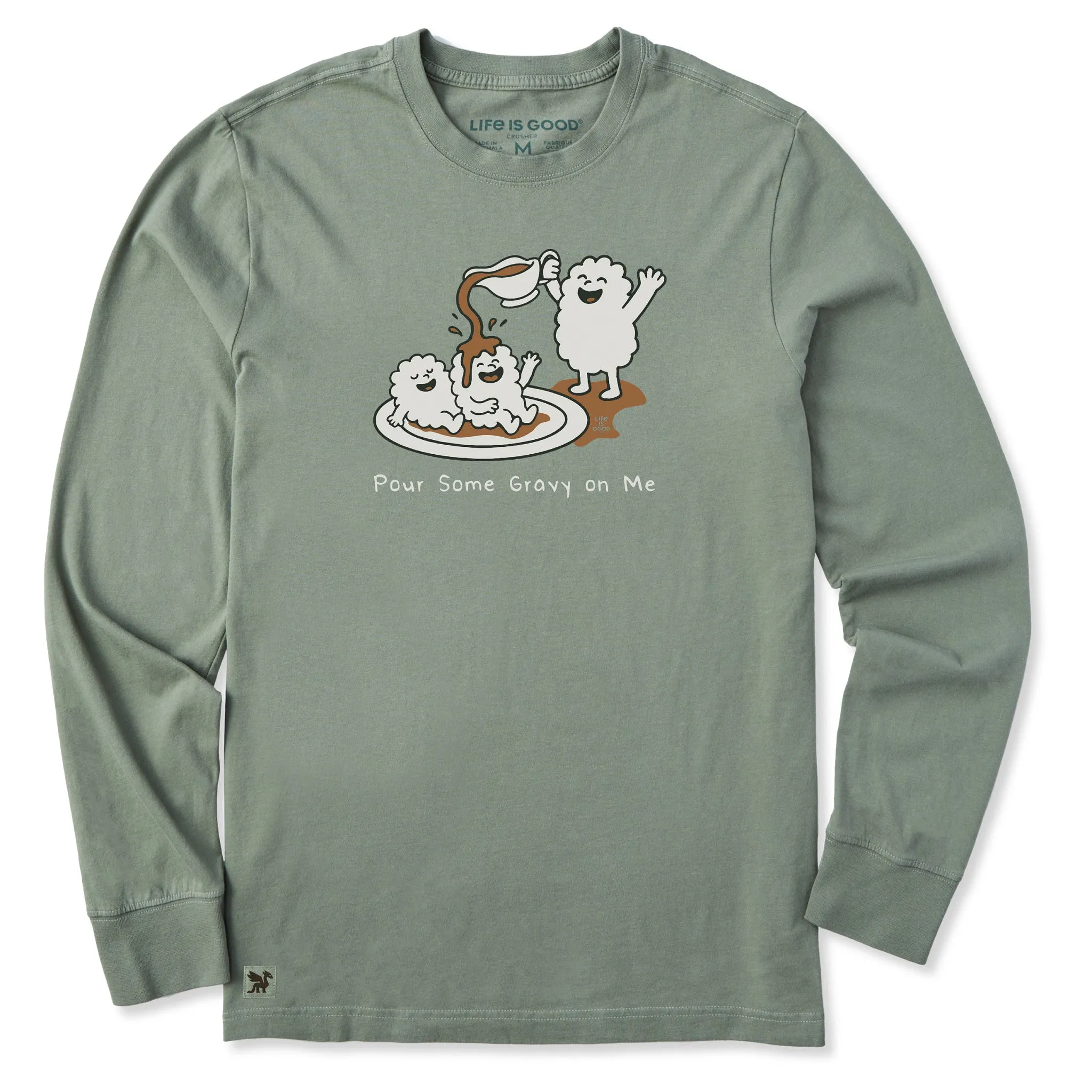 Men's Pour Some Gravy On Me Long Sleeve Crusher Tee sold by Life is Good
