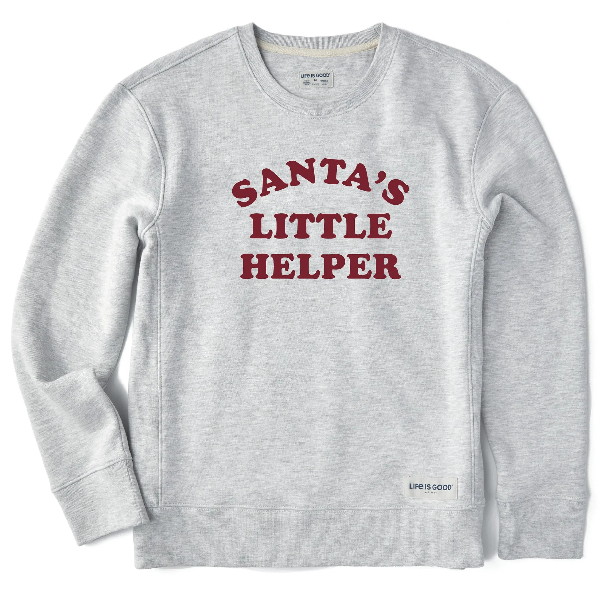Women's Santa's Little Helper Arch Simply True Fleece Crew sold by Life is Good product image thumbnail 2