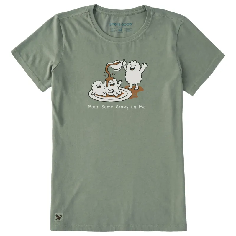 Women's Pour Some Gravy On Me Short Sleeve Crusher Tee sold by Life is Good