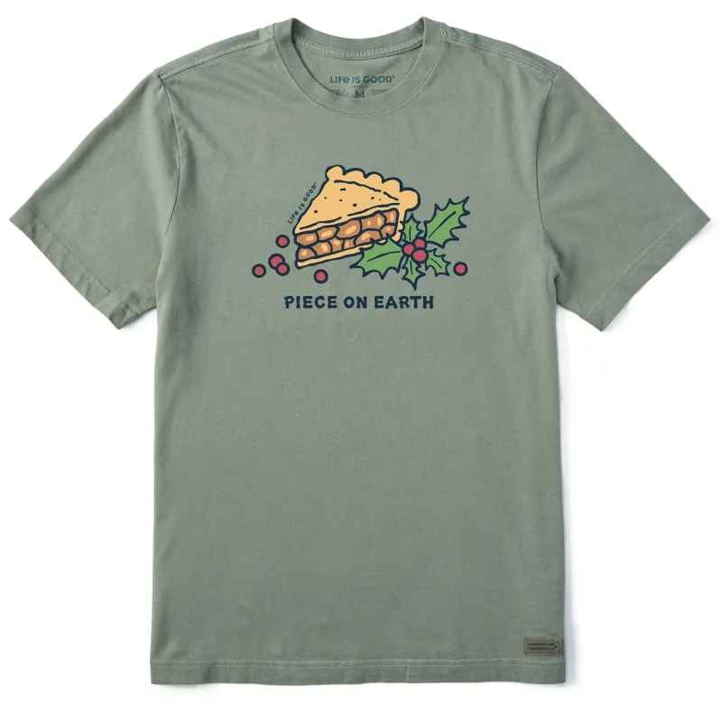 Men's Piece on Earth Apple Pie Short Sleeve Crusher Tee sold by Life is Good