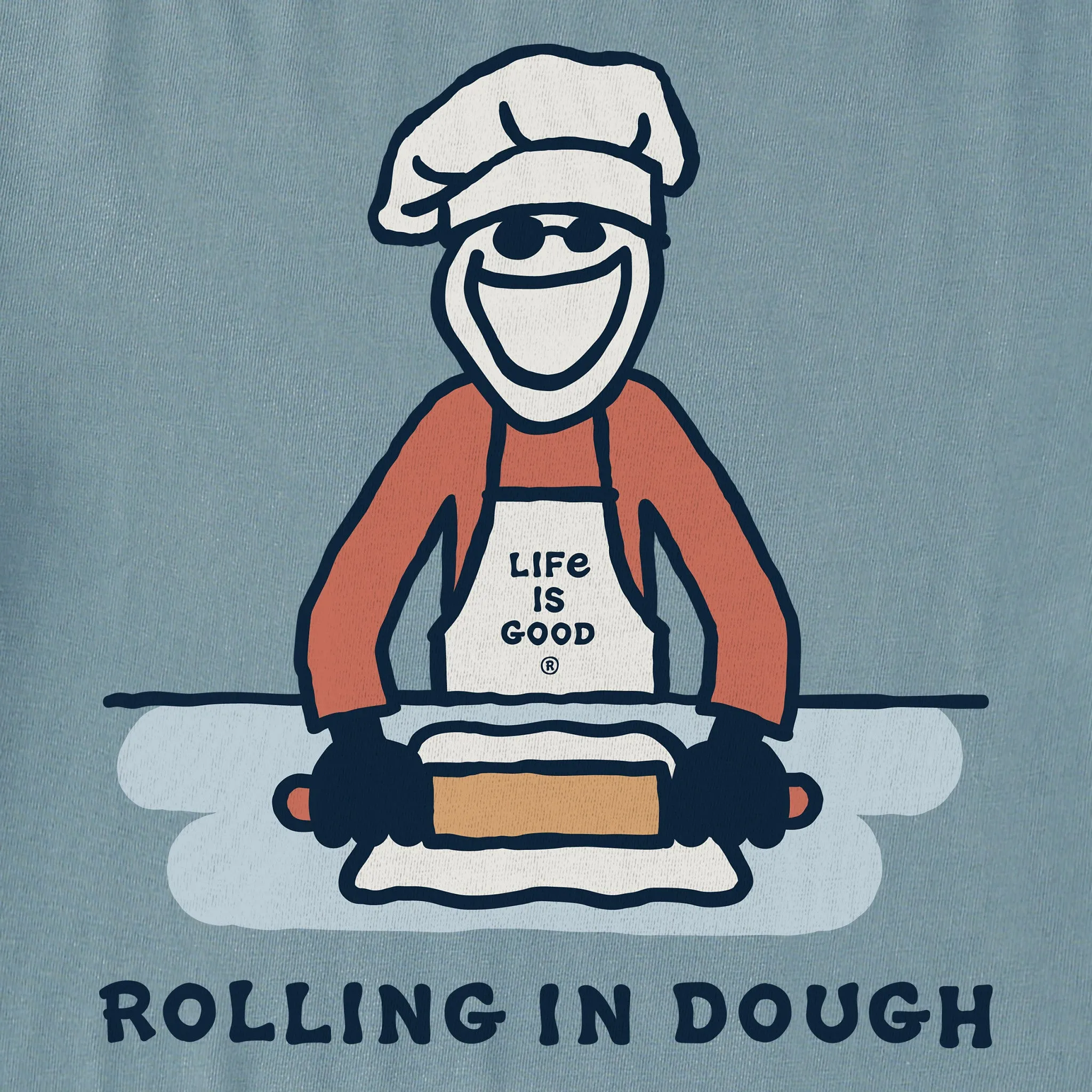 Men's Rolling in Dough Jake Short Sleeve Crusher Tee sold by Life is Good product image thumbnail 2